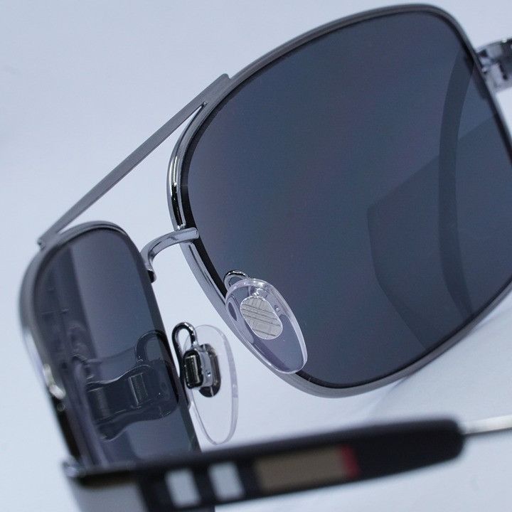Burberry Burberry BE3074 100387 Sunglasses Gunmetal Rectangle Frame Size ONE SIZE - 8 Thumbnail
