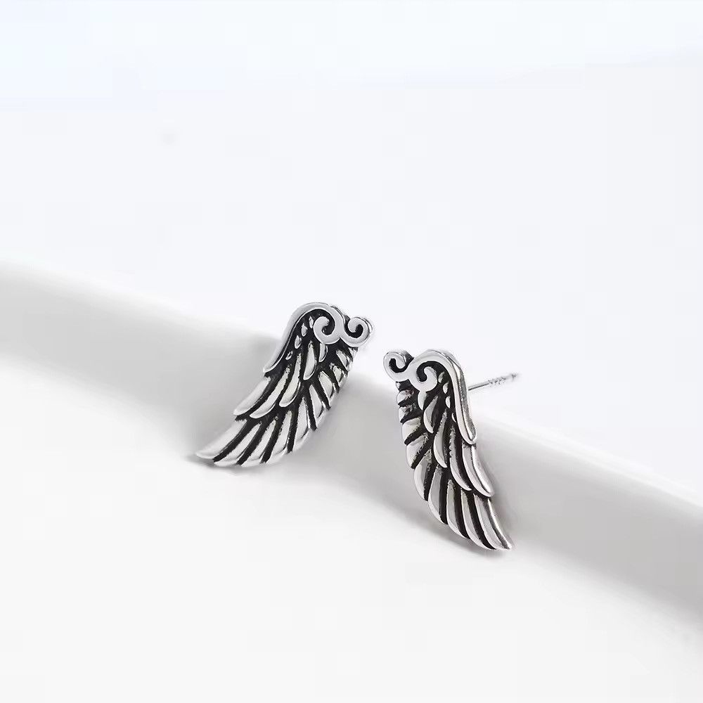Vintage Vintage Silver Wings Stud Earring Size ONE SIZE - 2 Thumbnail