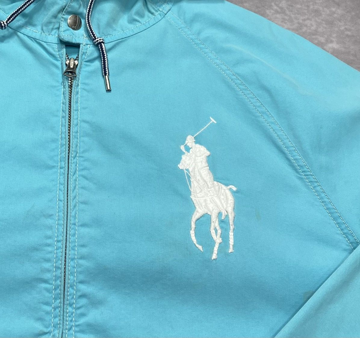 Polo Ralph Lauren Vintage Polo Ralph Lauren Aqua Hooded Windbreaker Jacket Size US L / EU 52-54 / 3 - 2 Thumbnail