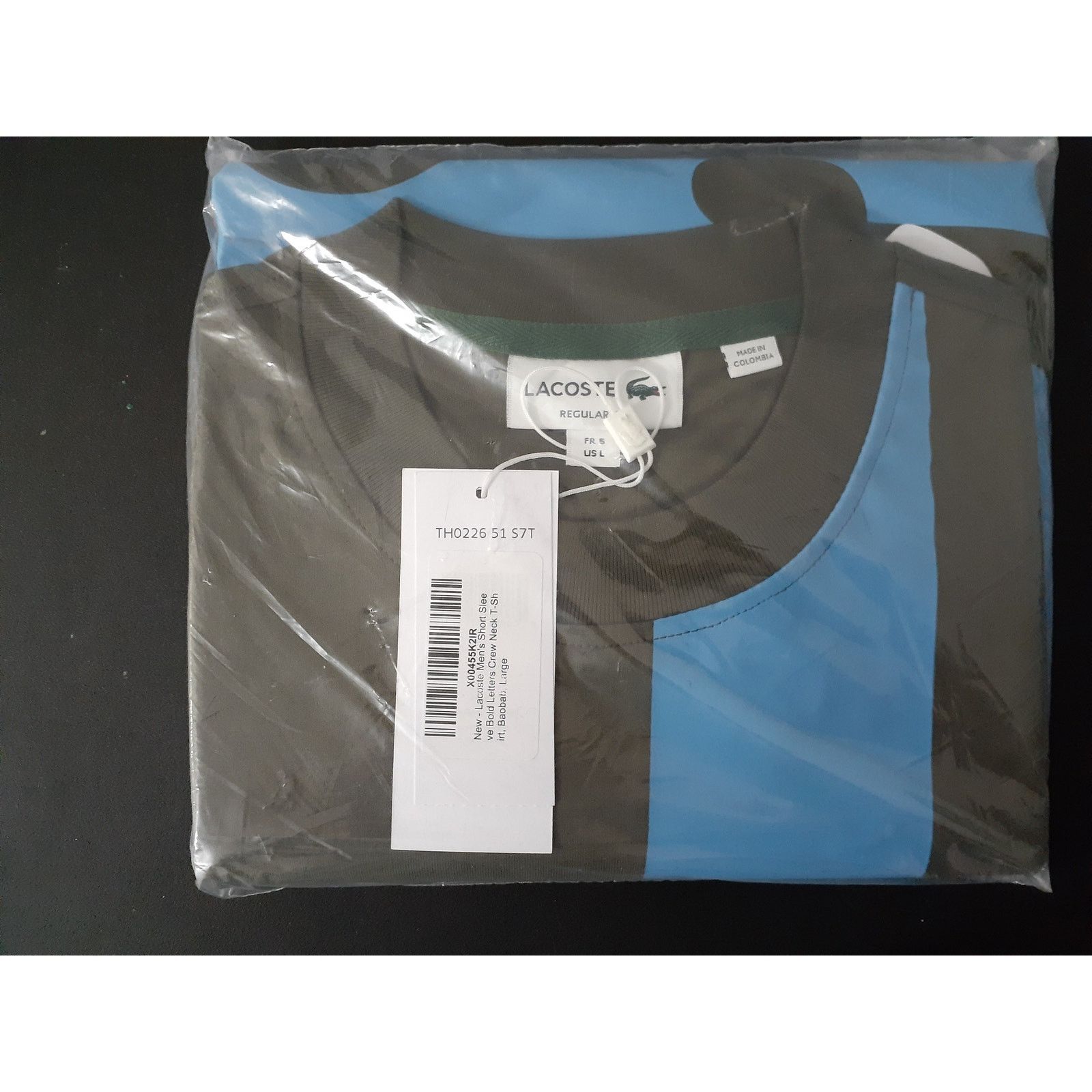 Lacoste Lacoste Men's Regular Fit Lettering Cotton T-Shirt Baobab L Size US L / EU 52-54 / 3 - 2 Thumbnail