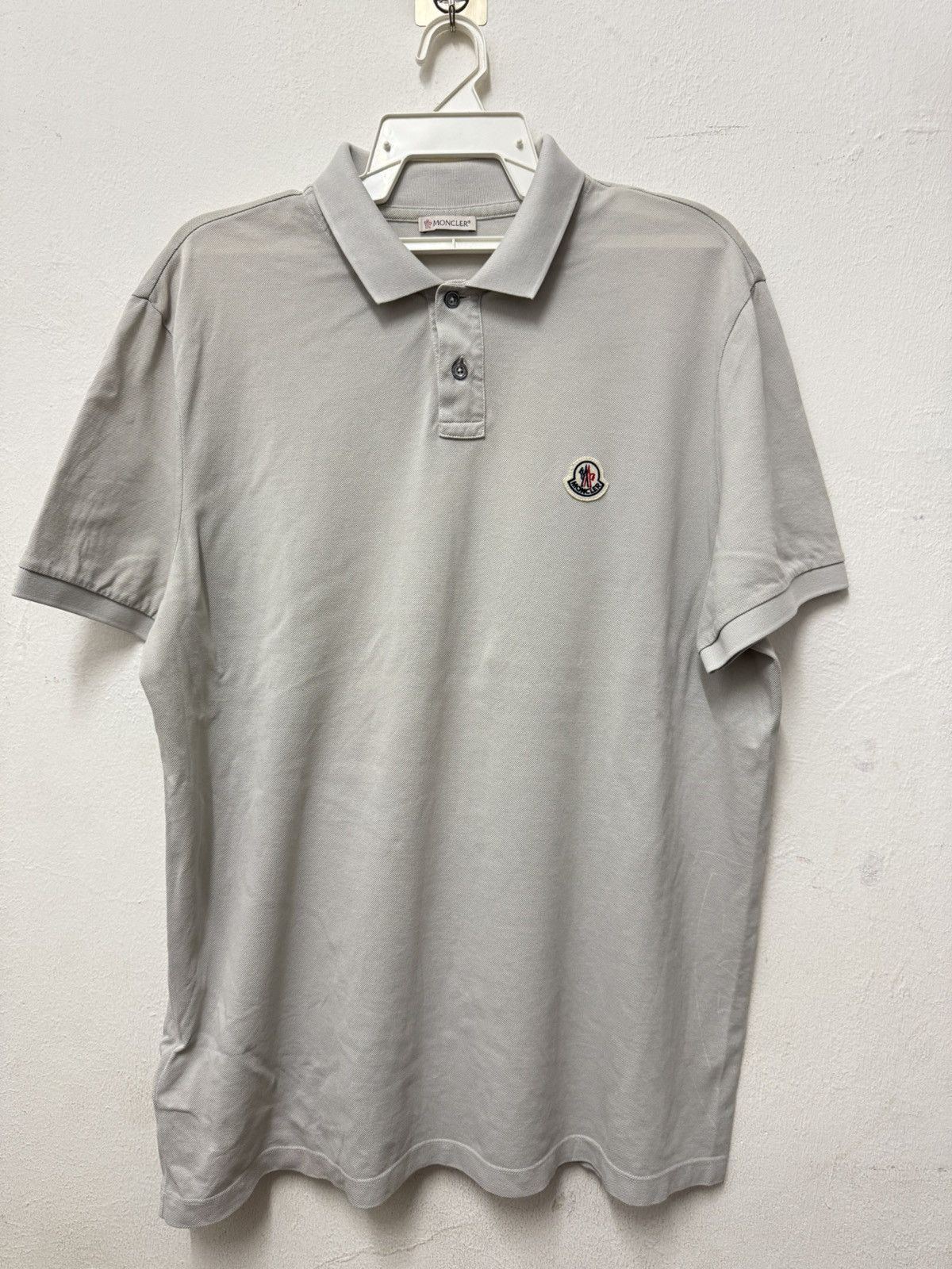 Moncler Moncler Maglia Polo Manica corta Soft Gray Polo Shirt Size US L / EU 52-54 / 3 - 1 Thumbnail