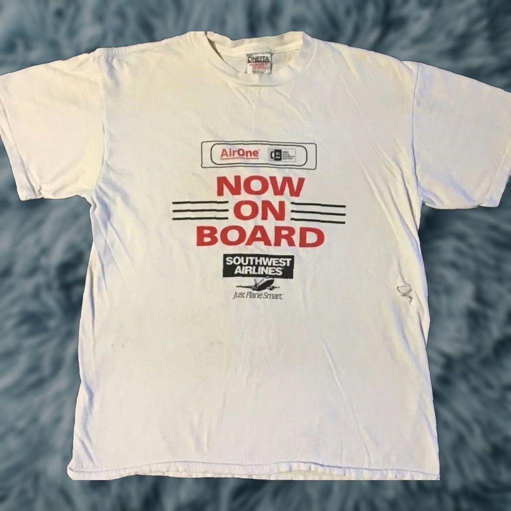 Vintage VINTAGE AT&T Southwest Airlines Distressed Faded Shirt M White Graphic Tee 80s Grunge Planes Humor 90s Unsleeved? Size US M / EU 48-50 / 2 - 1 Thumbnail
