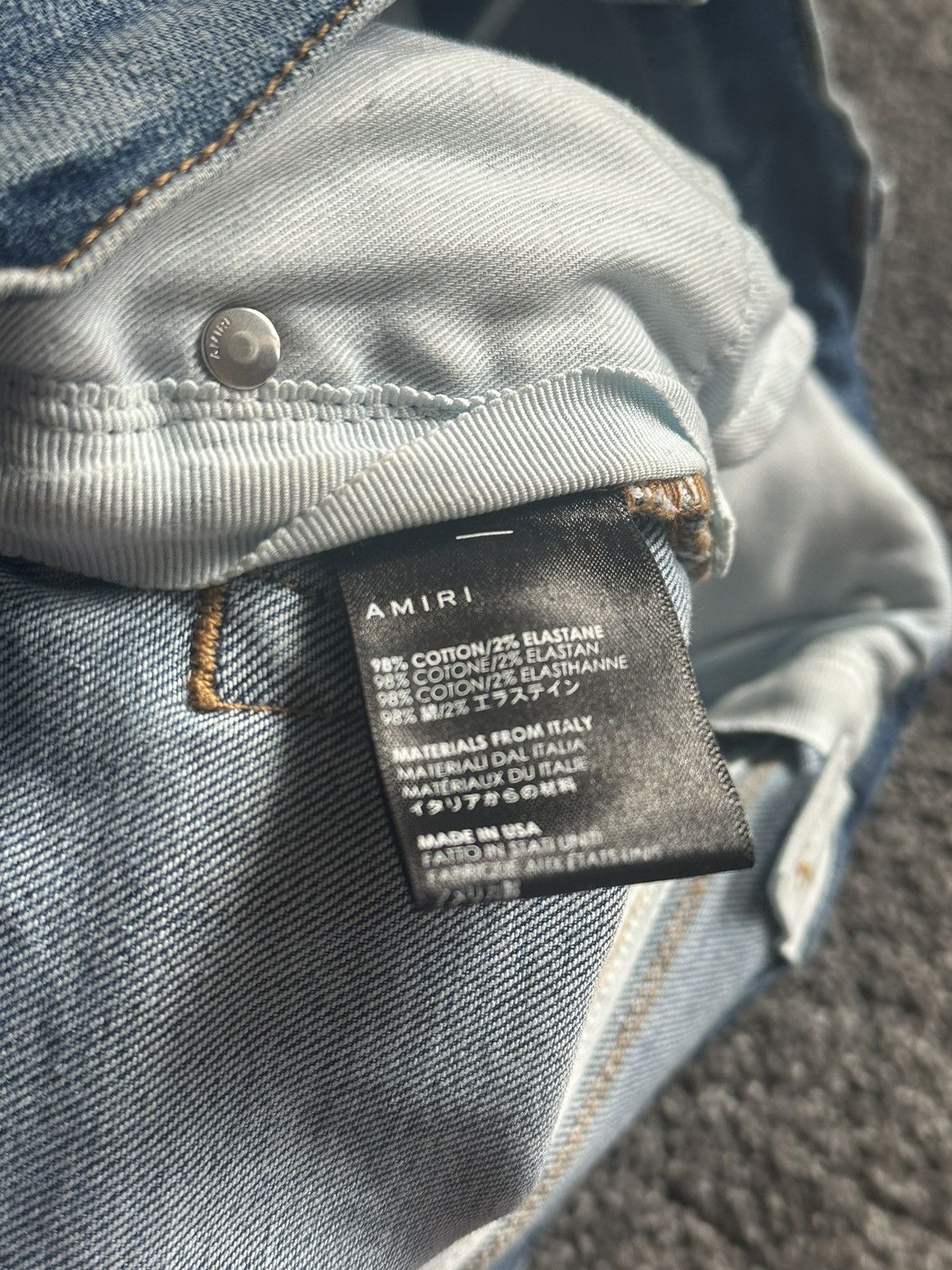 Amiri Amiri Blue Ripped Jeans Size US 30 / EU 46 - 8 Thumbnail