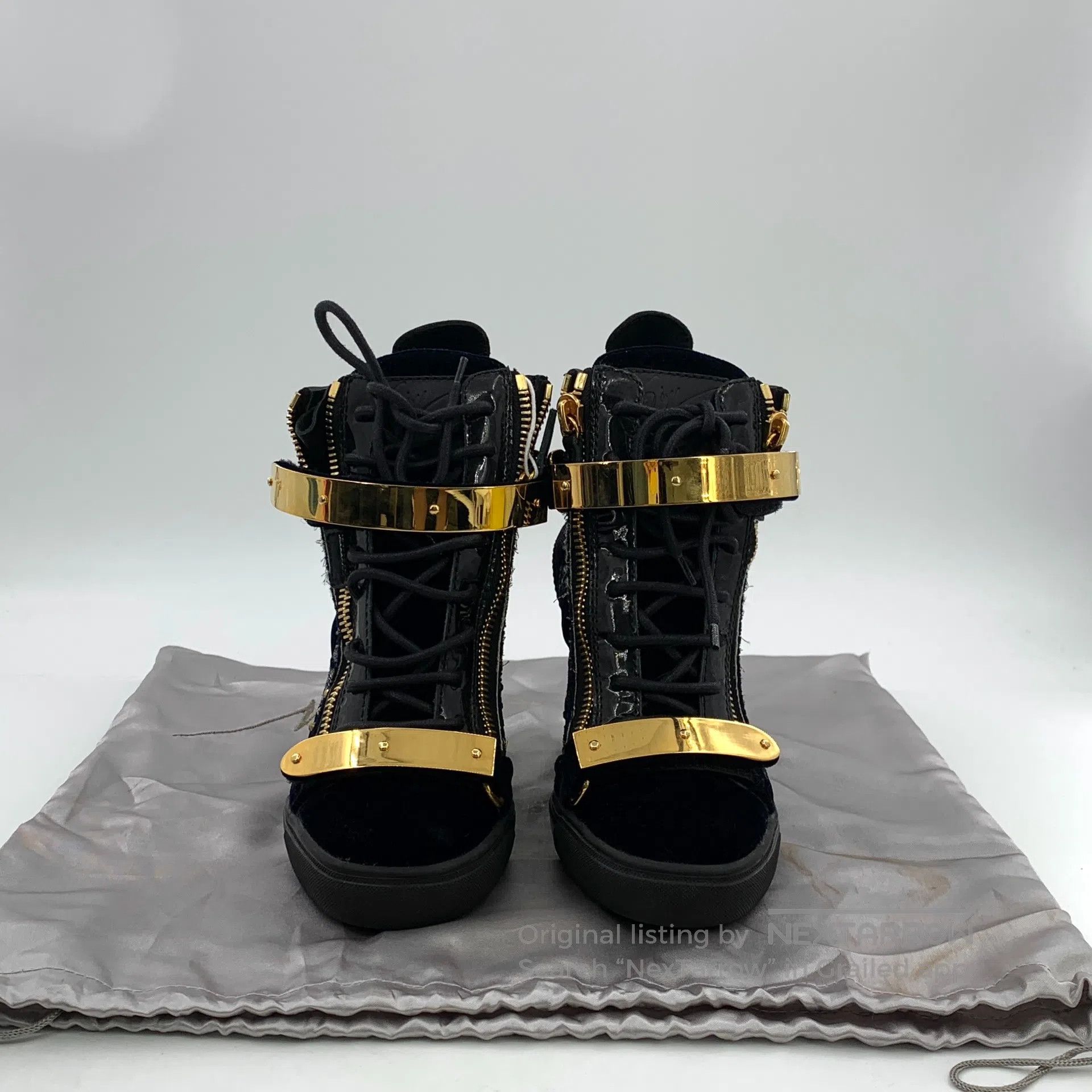 Other iuseppe Zanotti Black Heavy Embroidery Double Zip Design L Size US 6.5 / IT 36.5 - 8 Thumbnail