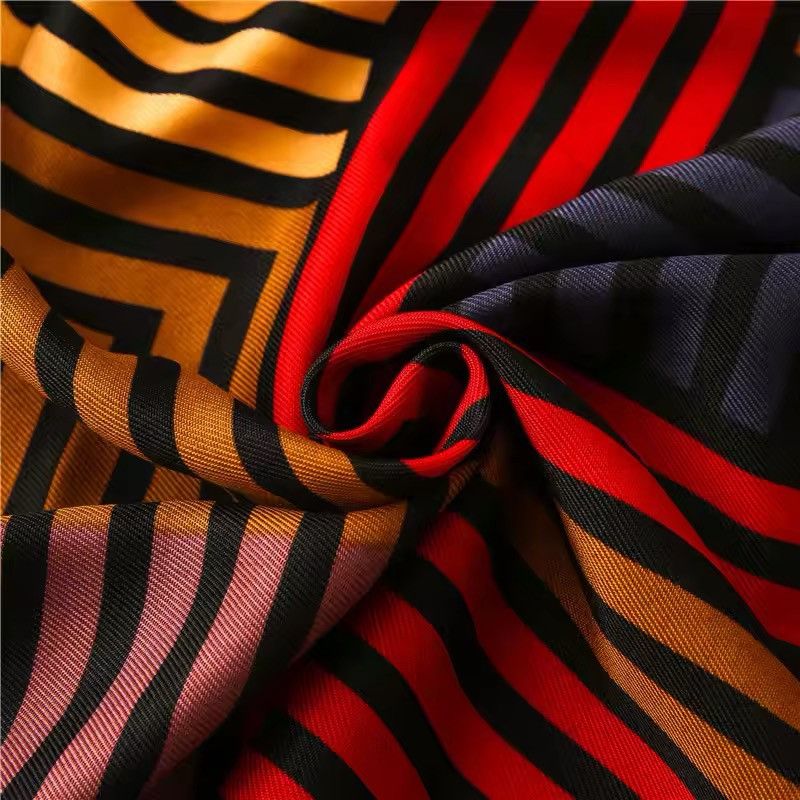 Japanese Brand × Vintage Striped Line Tassel Viscose Scarf Size ONE SIZE - 5 Thumbnail