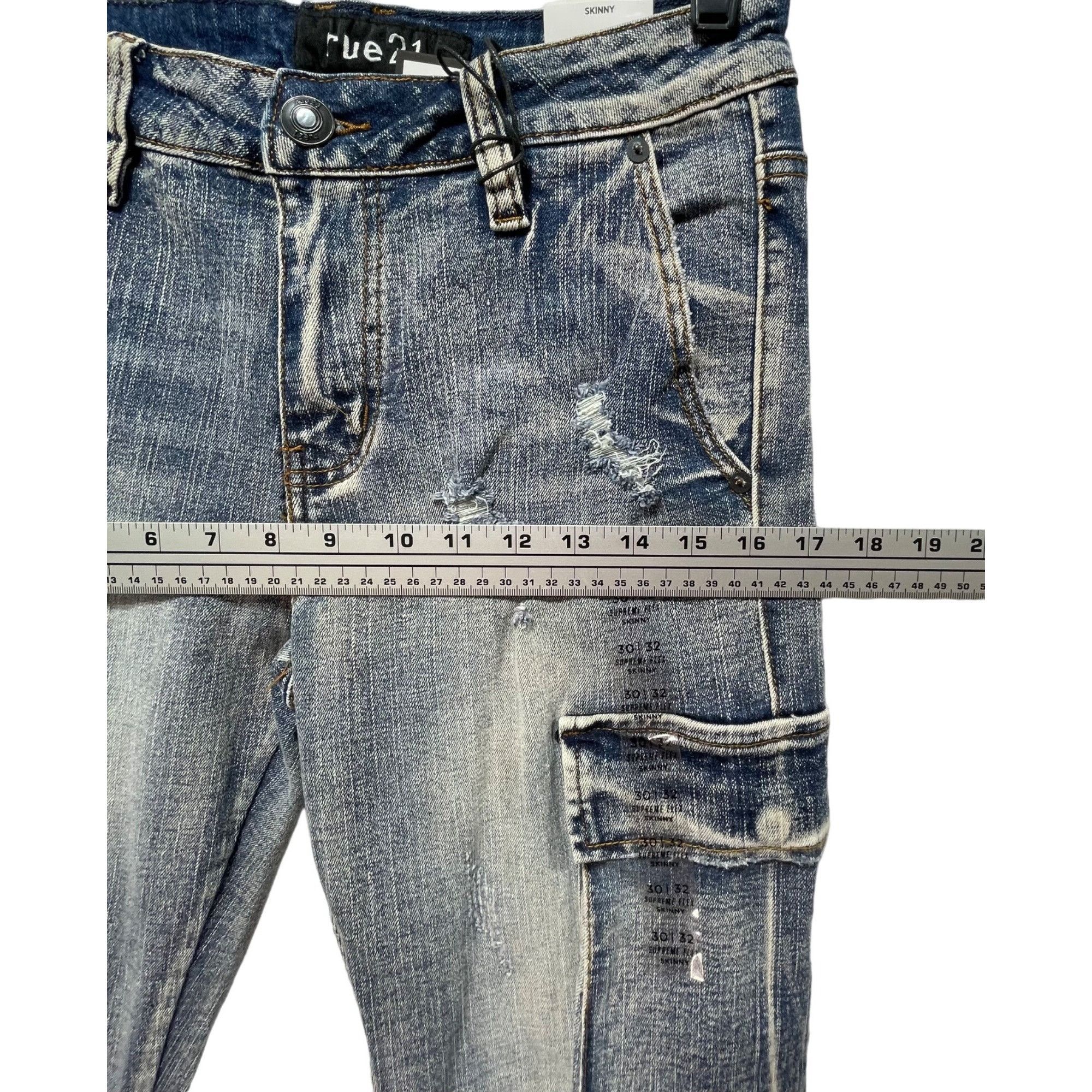 rue21 Rue 21 - Men's Supreme Flex Skinny Jeans Distressed - Light Size US 30 / EU 46 - 4 Thumbnail
