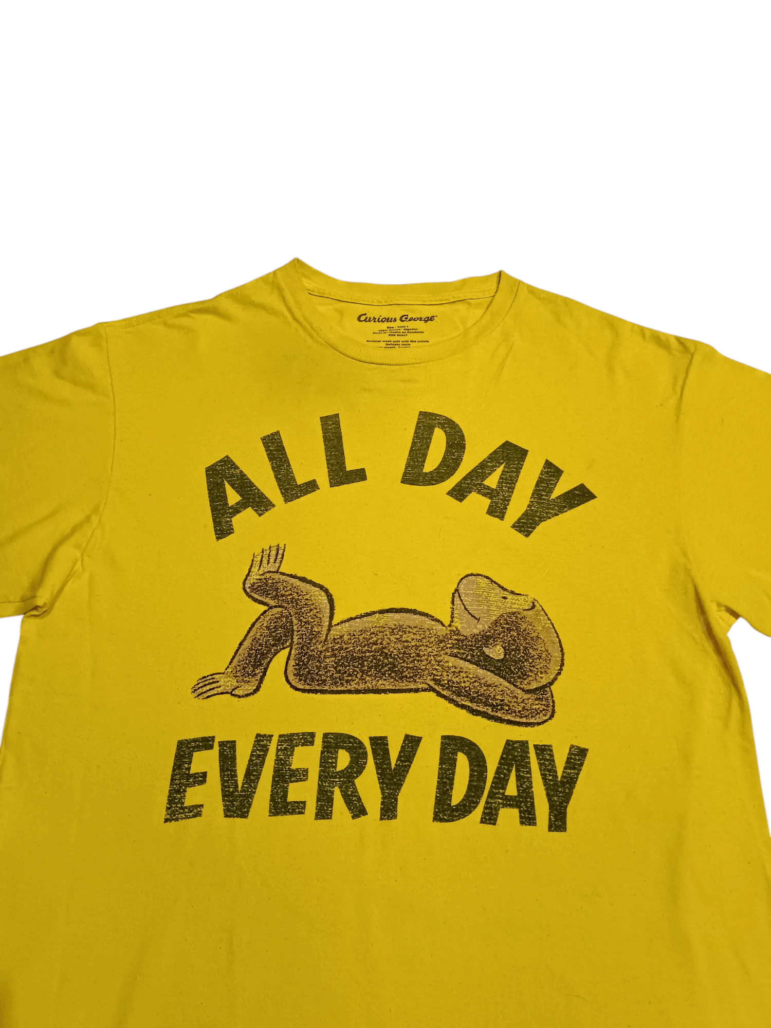 Vintage Vintage Curious George Shirt "All Day Every Day" Size US L / EU 52-54 / 3 - 3 Thumbnail