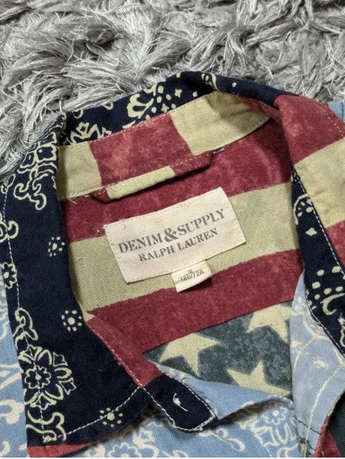 Denim & Supply Ralph Lauren Vintage Denim and Supply Ralph Lauren Patchwork Flag Oxford Size US S / EU 44-46 / 1 - 4 Thumbnail