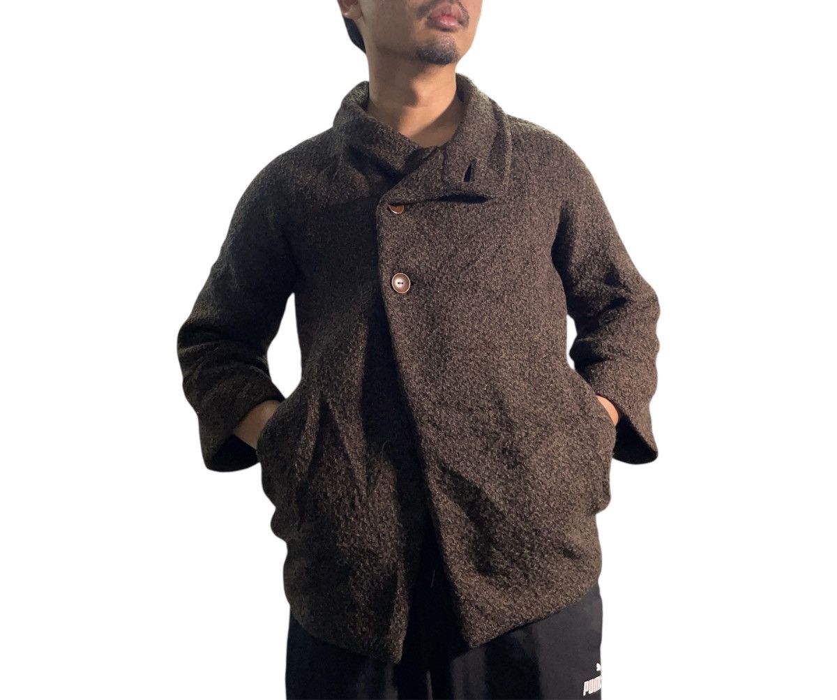 Blue Blue Japan 🇯🇵 Archive Blue Blue Japan Wool High Neck Coat Button Jacket Size US M / EU 48-50 / 2 - 4 Thumbnail