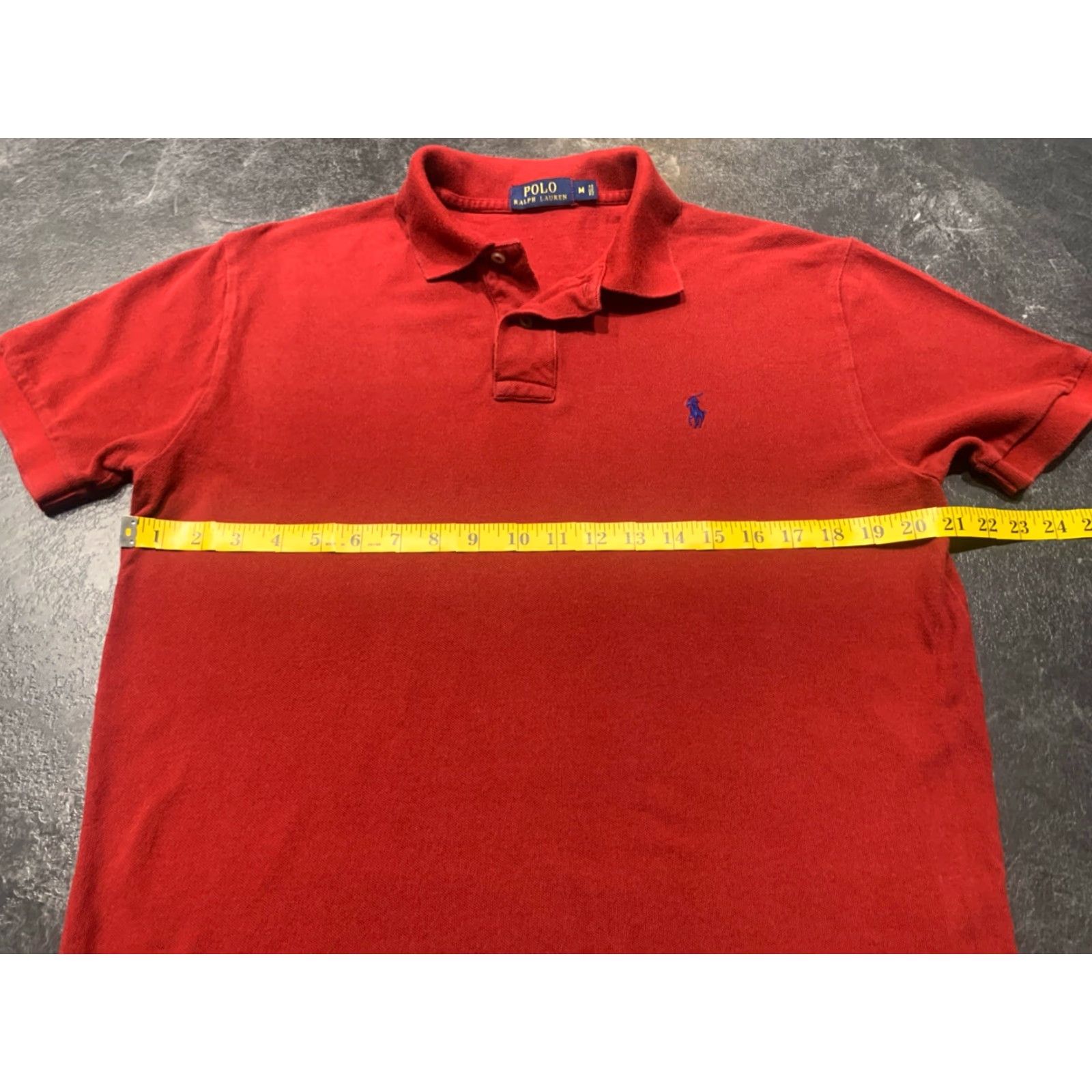 Polo Ralph Lauren POLO RALPH LAUREN Short Sleeve Medium M Burgundy Red Golf Cotton Shirt Size US M / EU 48-50 / 2 - 2 Thumbnail