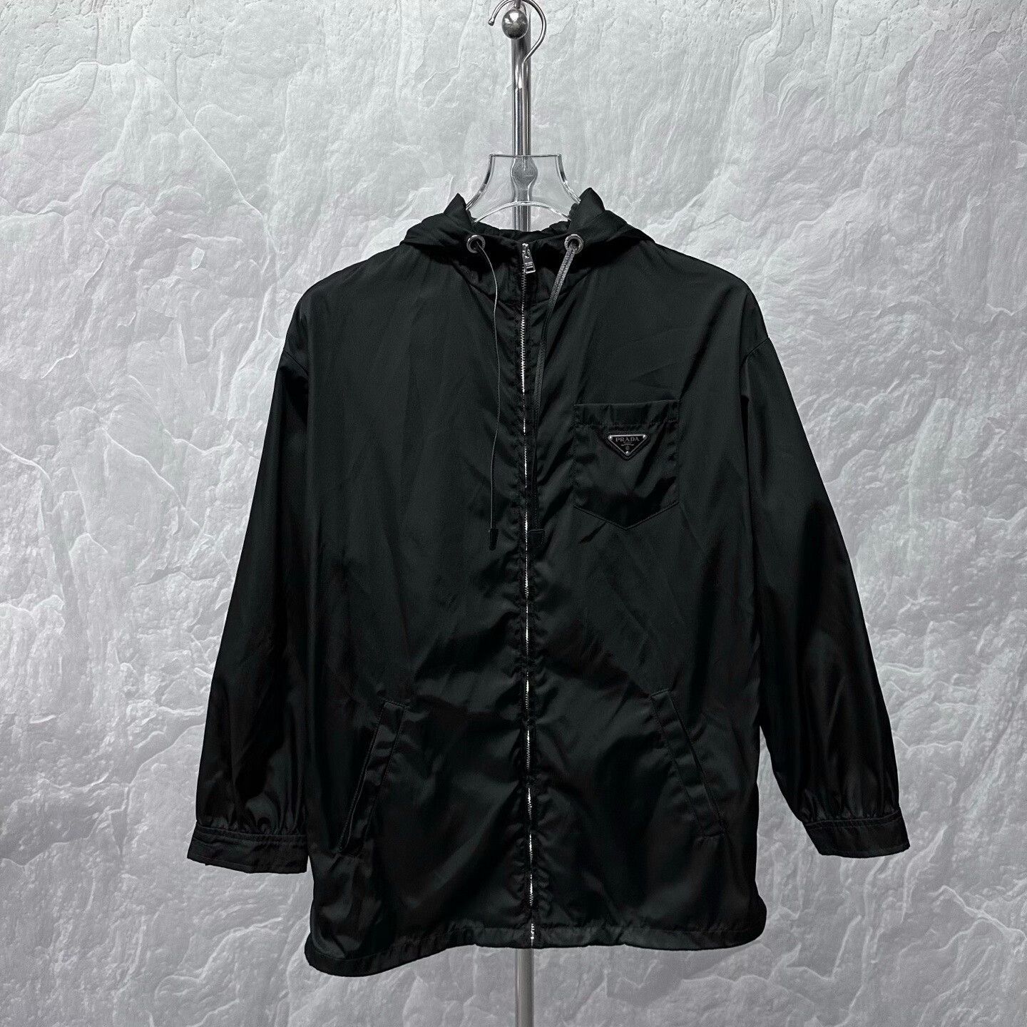 Prada Prada Black Hooded Zip Jacket Size 36 Size S / US 4 / IT 40 - 1 Thumbnail