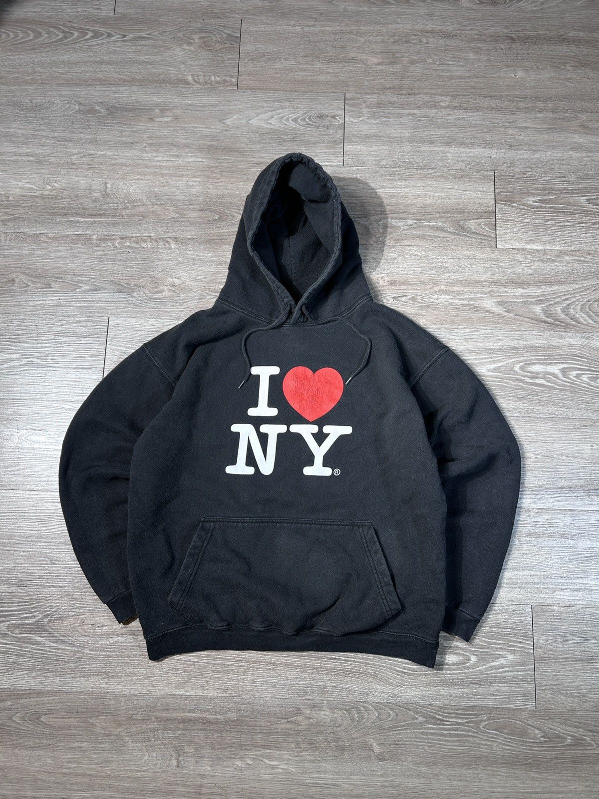 I Love NY × Vintage VINTAGE Y2K "I LOVE NY" HOODIE Size US XL / EU 56 / 4 - 1 Thumbnail