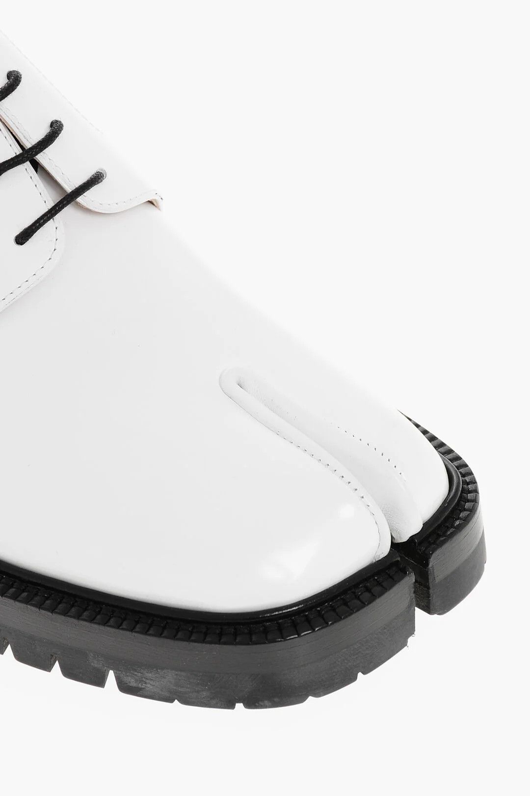 Maison Margiela og1mm0326 Leather Derby Tabi Shoes in White Size US 11 / EU 44 - 4 Thumbnail