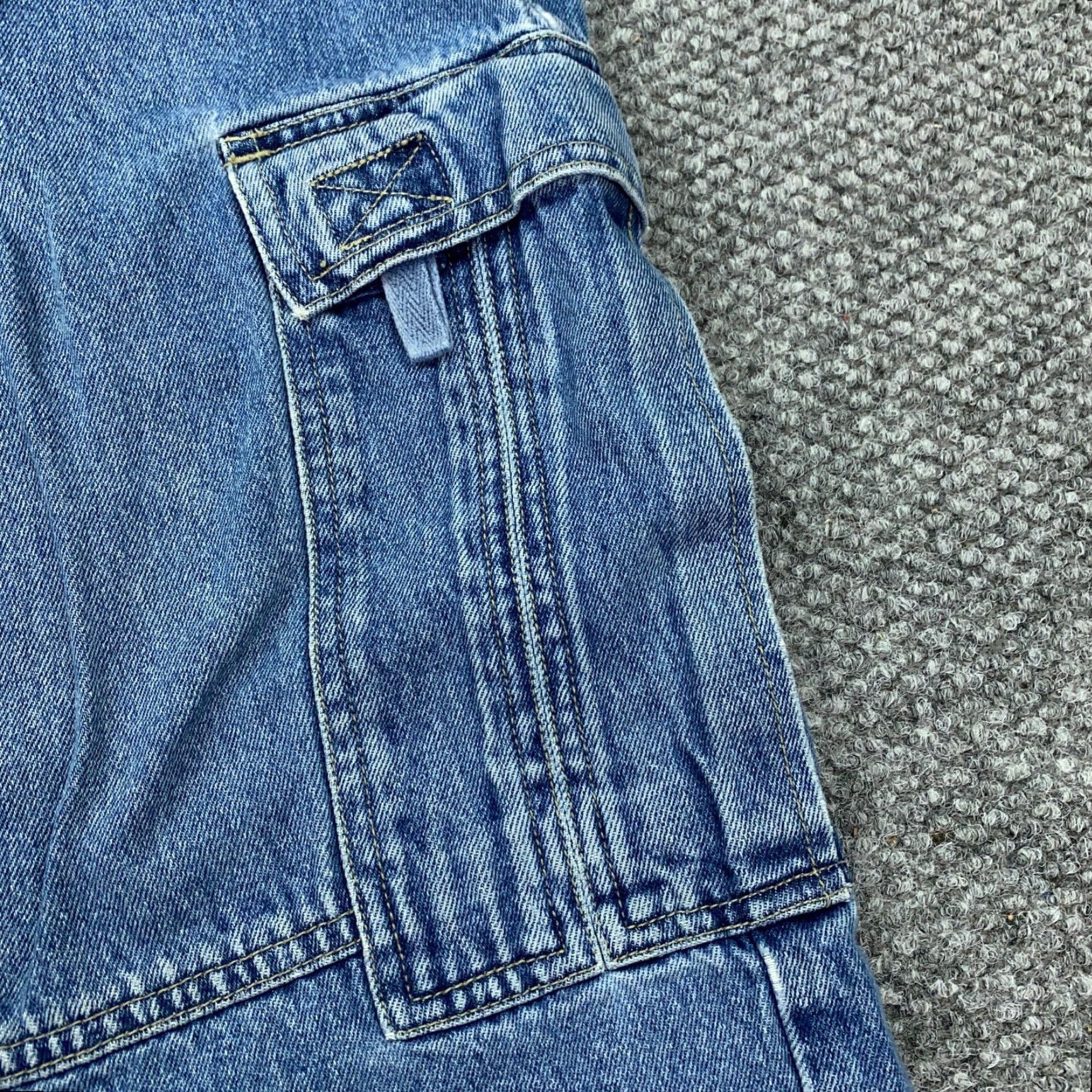 Vintage VINTAGE Fargo Jeans Mens 33x29 Baggy Denim Blue Grunge Hip Hop Y2K Size US 33 - 4 Thumbnail