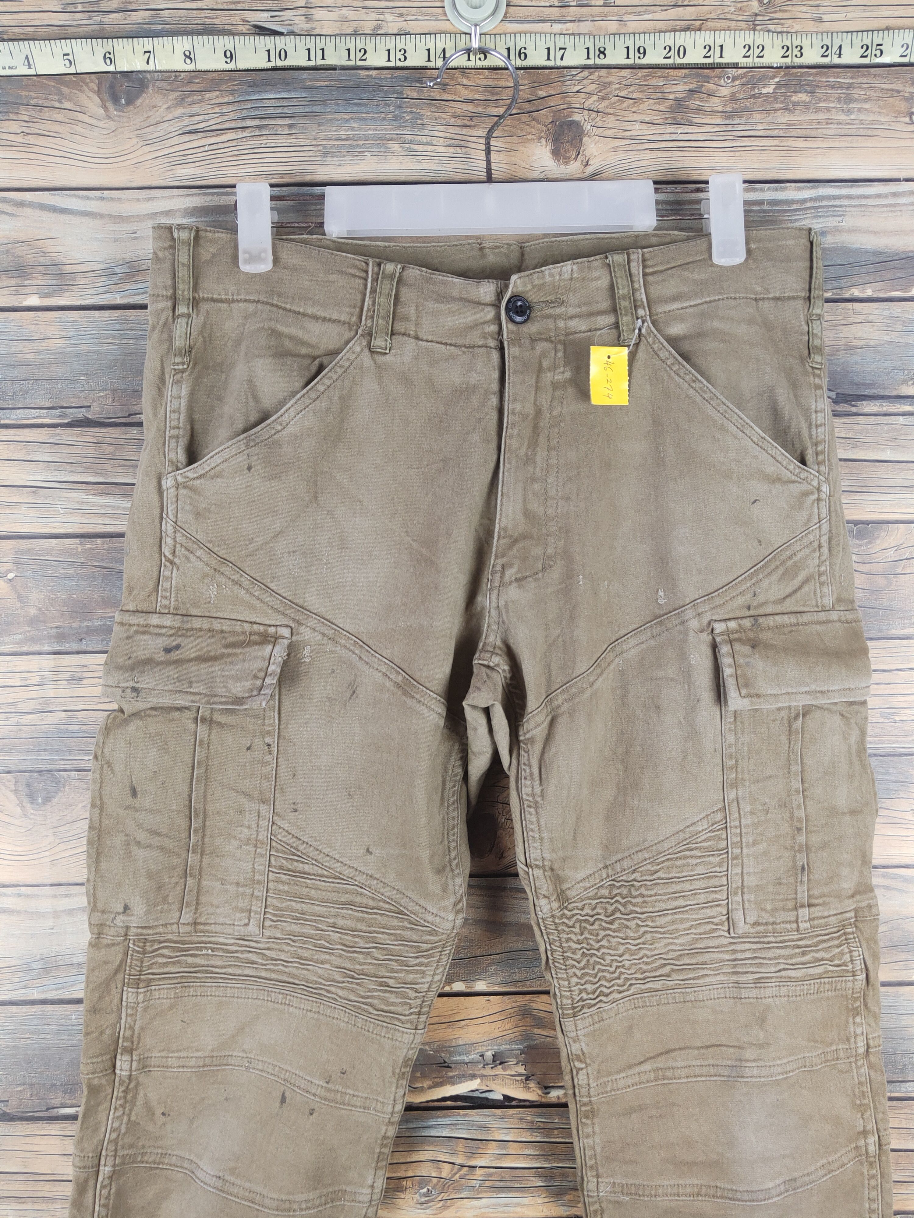 Japanese Brand DL Gladiator Beige Multipocket Cargo Pants #46-274T Size US 32 / EU 48 - 2 Thumbnail