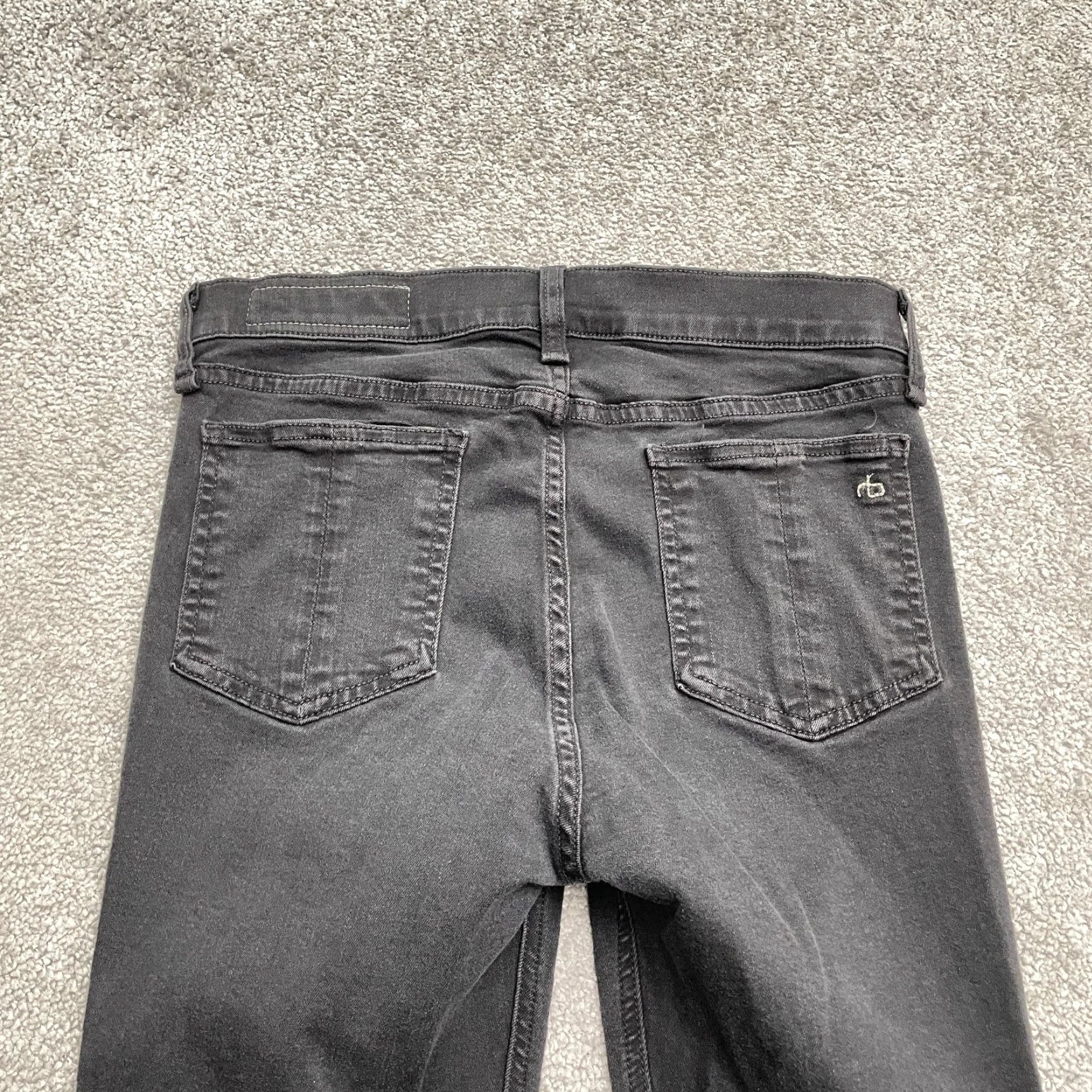 Rag & Bone VINTAGE Rag & Bone Women's Skinny Jeans 28x30 Tall Black Mid Rise Stretch Denim 2010s Streetwear Size 29" - 5 Thumbnail