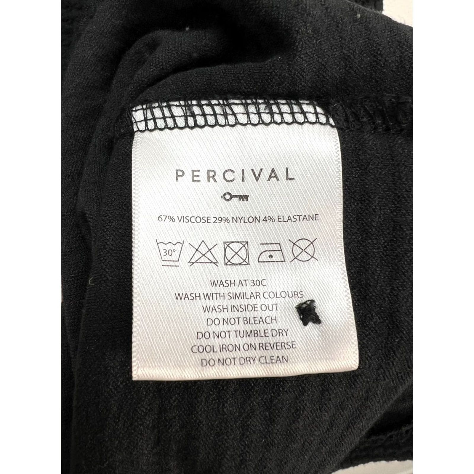 Percival PERCIVAL Shirt Mens Size L Black Short Sleeve Button-Up 90s Vintage Viscose Nylon Textured Pocket All Seasons Summer Spring Size US L / EU 52-54 / 3 - 4 Thumbnail