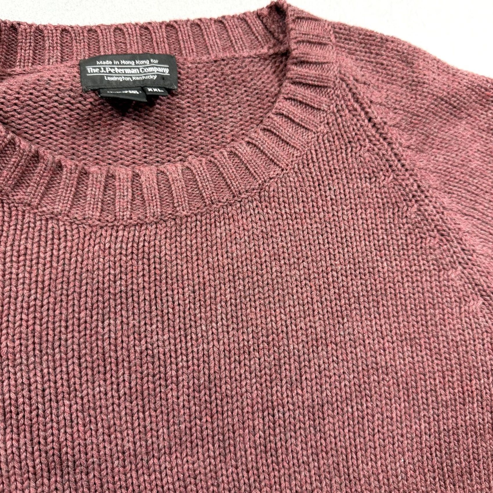 Vintage J. Peterman Company Sweater Mens 2XL Pink Crewneck Cotton Knit Pullover Size US XXL / EU 58 / 5 - 2 Thumbnail