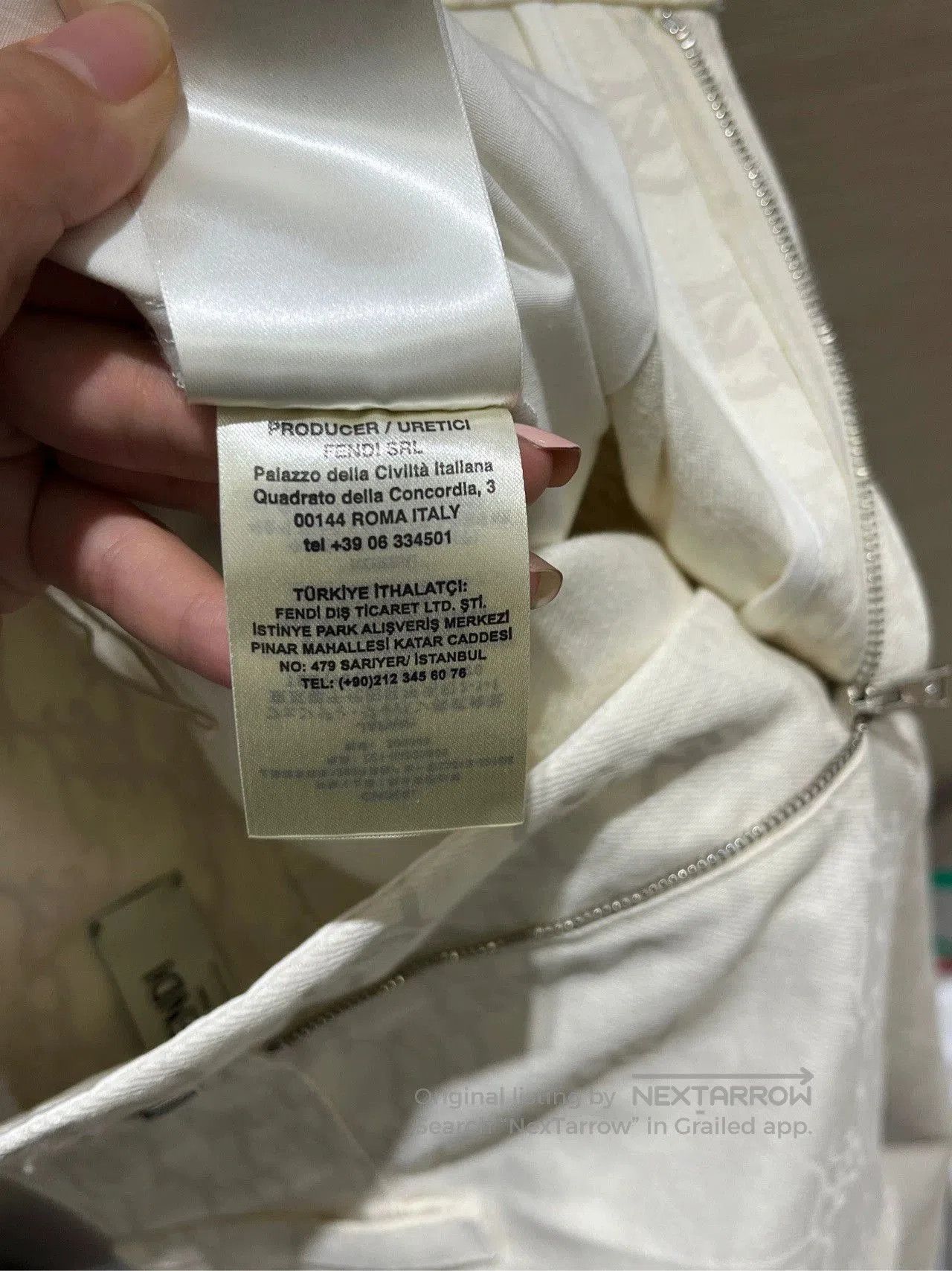 Fendi Fendi White Logo Print Pants. Size US 26 / EU 42 - 7 Thumbnail