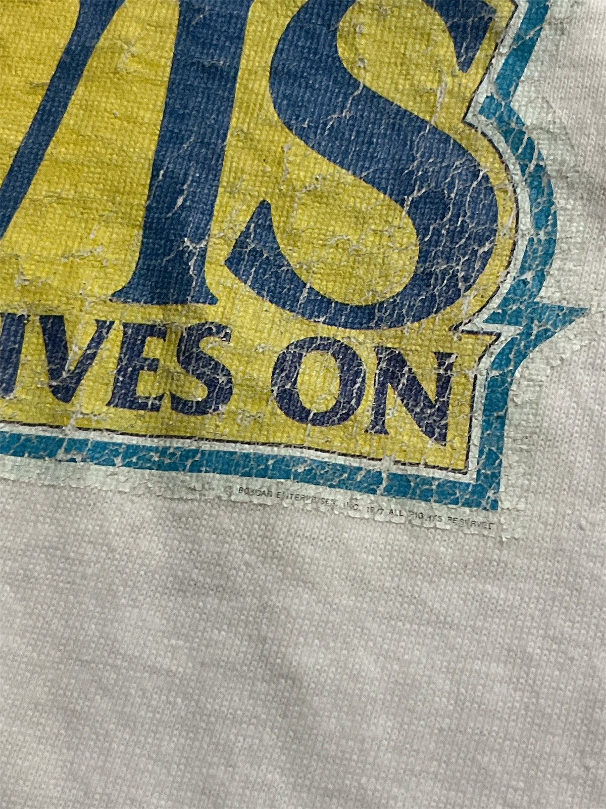 Band Tees Vintage ELVIS PRESLEY 1970s White Shirt Size US M / EU 48-50 / 2 - 5 Thumbnail