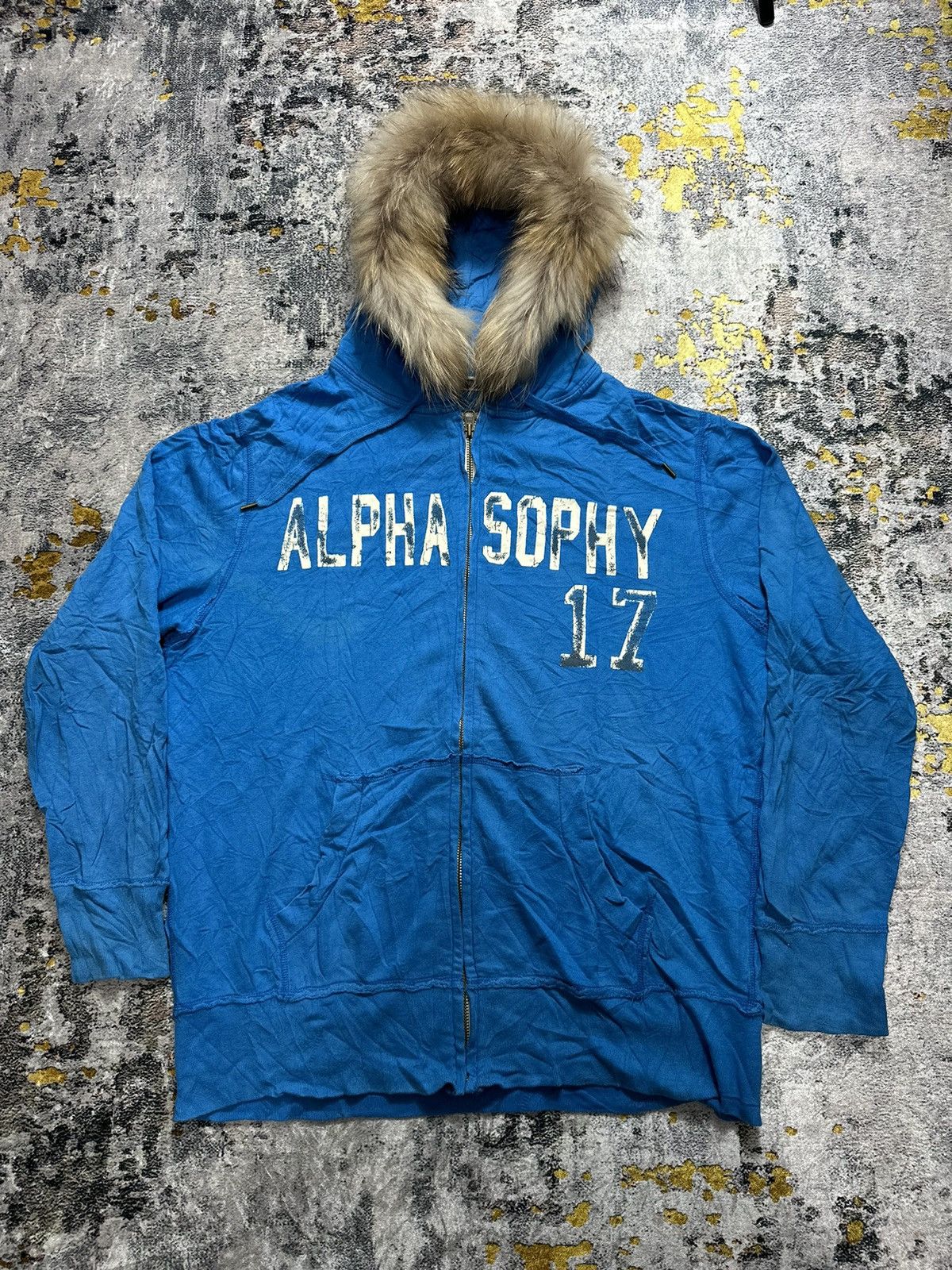 If Six Was Nine × Japanese Brand × Le Grande Bleu (L.G.B.) DISTRESSED FUR ZIPPER HOODIE ALPHASOPHY LGB IFSIX STYLE Size US XL / EU 56 / 4 - 1 Thumbnail