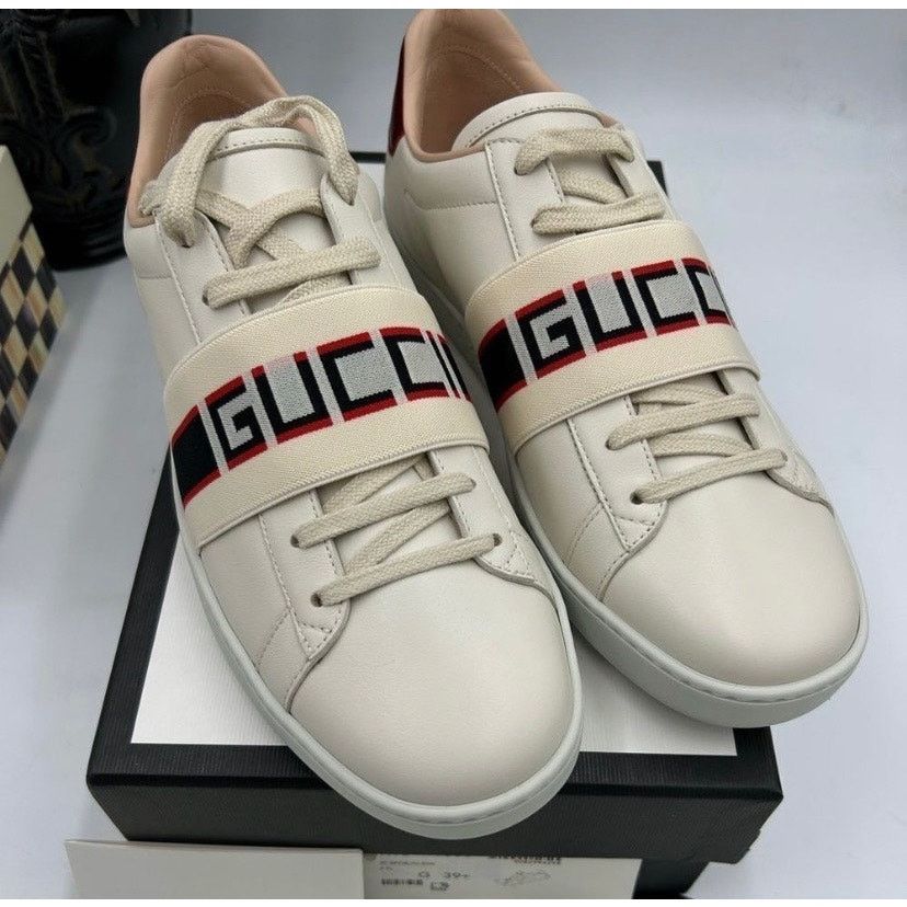Gucci Women's Gucci ace leather sneakers size 39.5 made in Italy Size US 9.5 / IT 39.5 - 1 Thumbnail