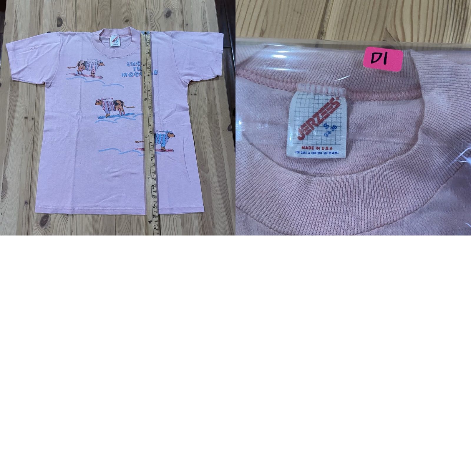 Jerzees VINTAGE 1987 Ski Biking Shoot The Mooguls Jerzees USA S T-Shirt Mens Shirt Short Sleeve Crew Neck Pink 80s Outdoor Ski Racing Finisher USA Oregon"} Size US S / EU 44-46 / 1 - 8 Thumbnail