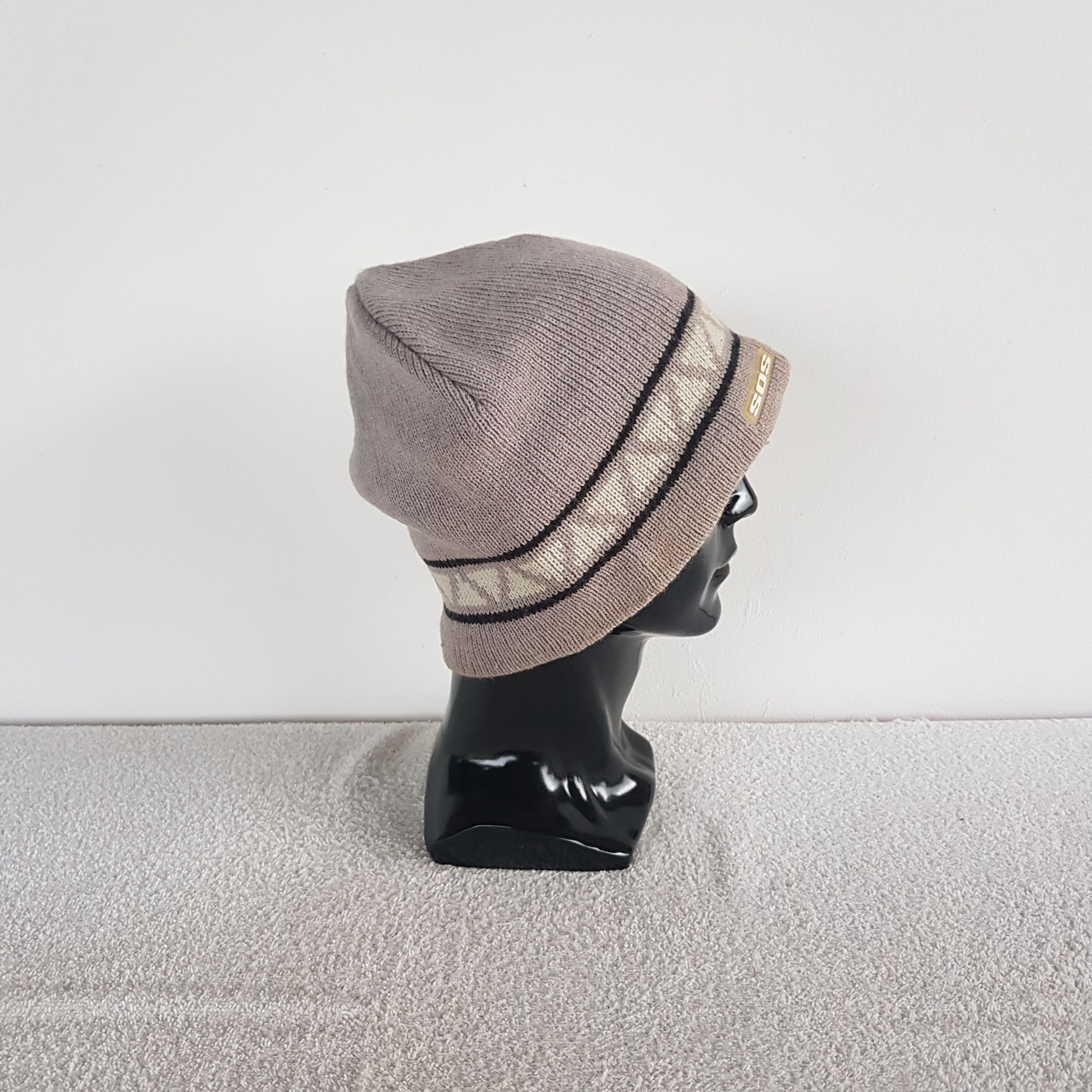 Japanese Brand Vintage SOS Beanie Knitted Snow Caps Ski Hats. Size ONE SIZE - 3 Thumbnail