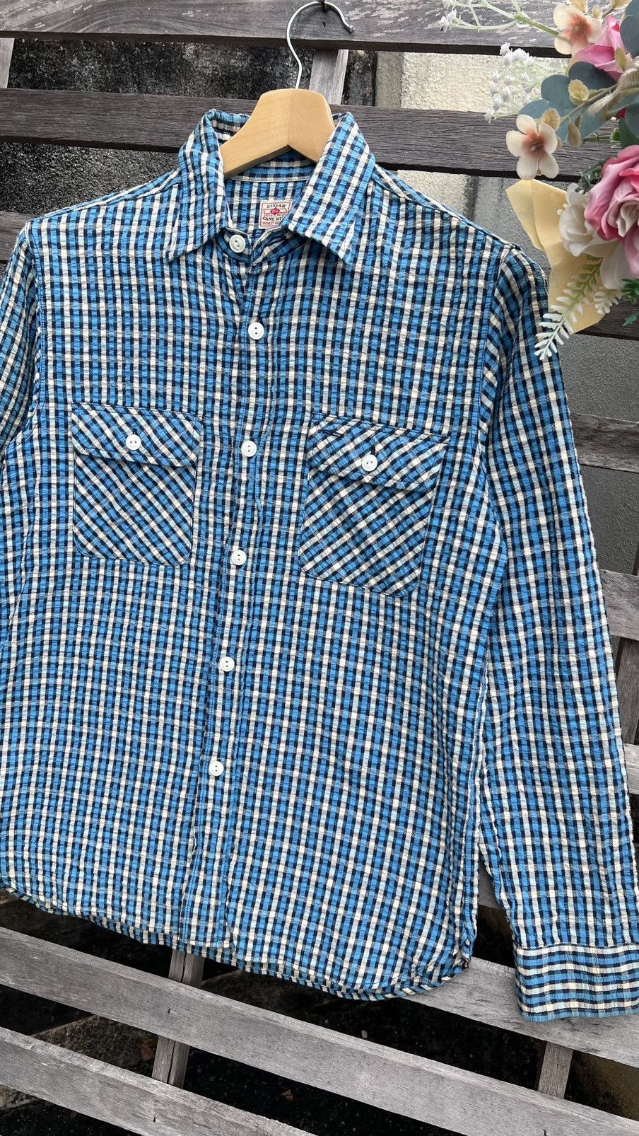 Sugar Cane Vintage Classic Blue Check Sugarcane Shirt Size US M / EU 48-50 / 2 - 3 Thumbnail