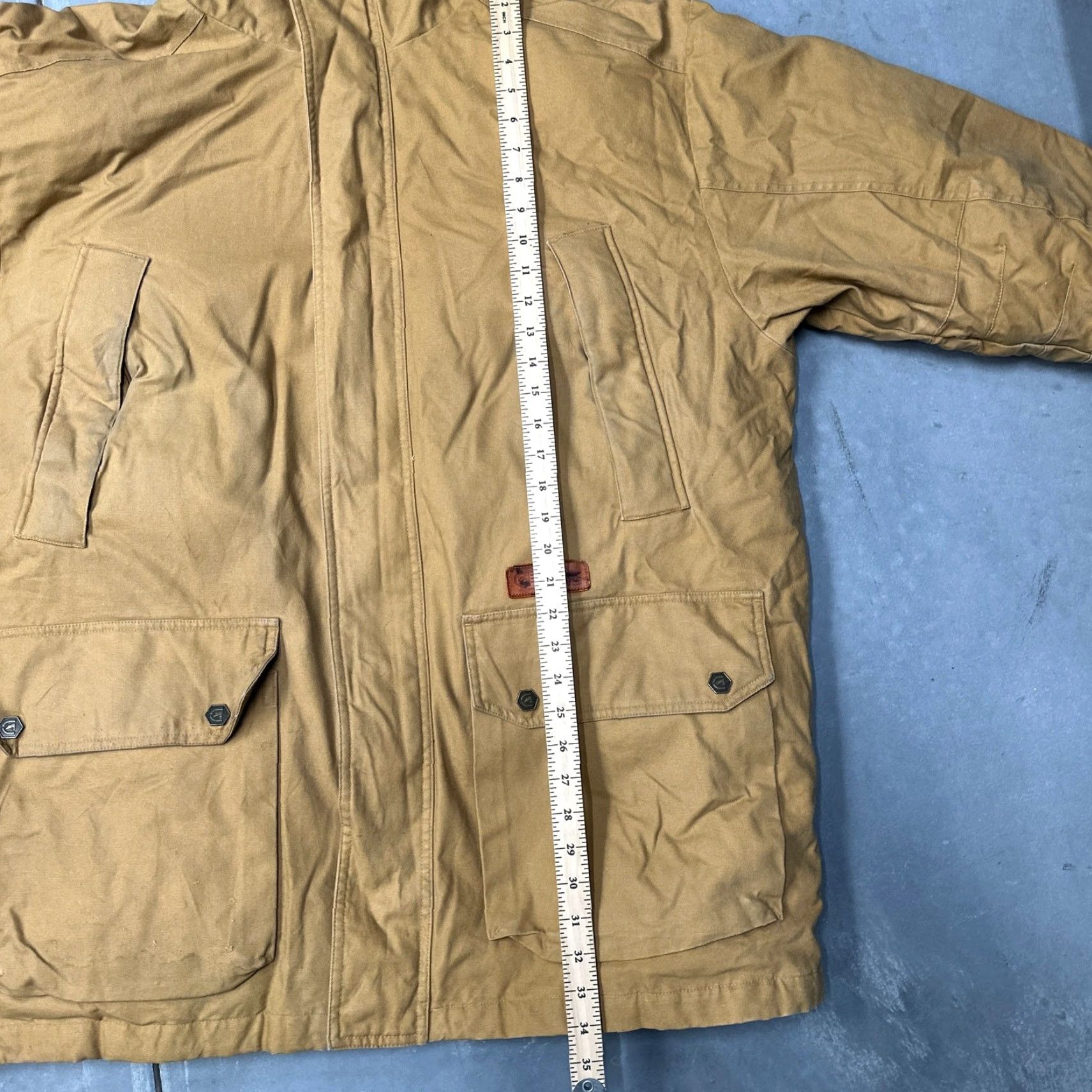 Vintage VINTAGE Ecko Function Real Fur Trim Hood Puffer Duck Canvas Jacket Men XXL Brown Pockets Size US XXL / EU 58 / 5 - 5 Thumbnail