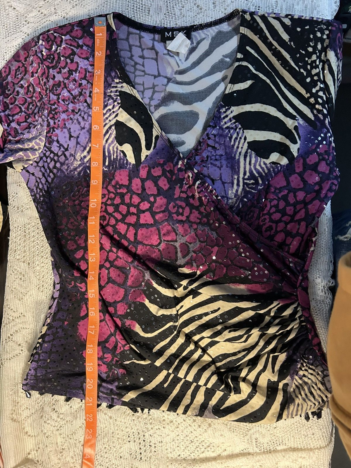 Other vintage MSK 2000s whimsy purple print top Size S / US 4 / IT 40 - 5 Thumbnail