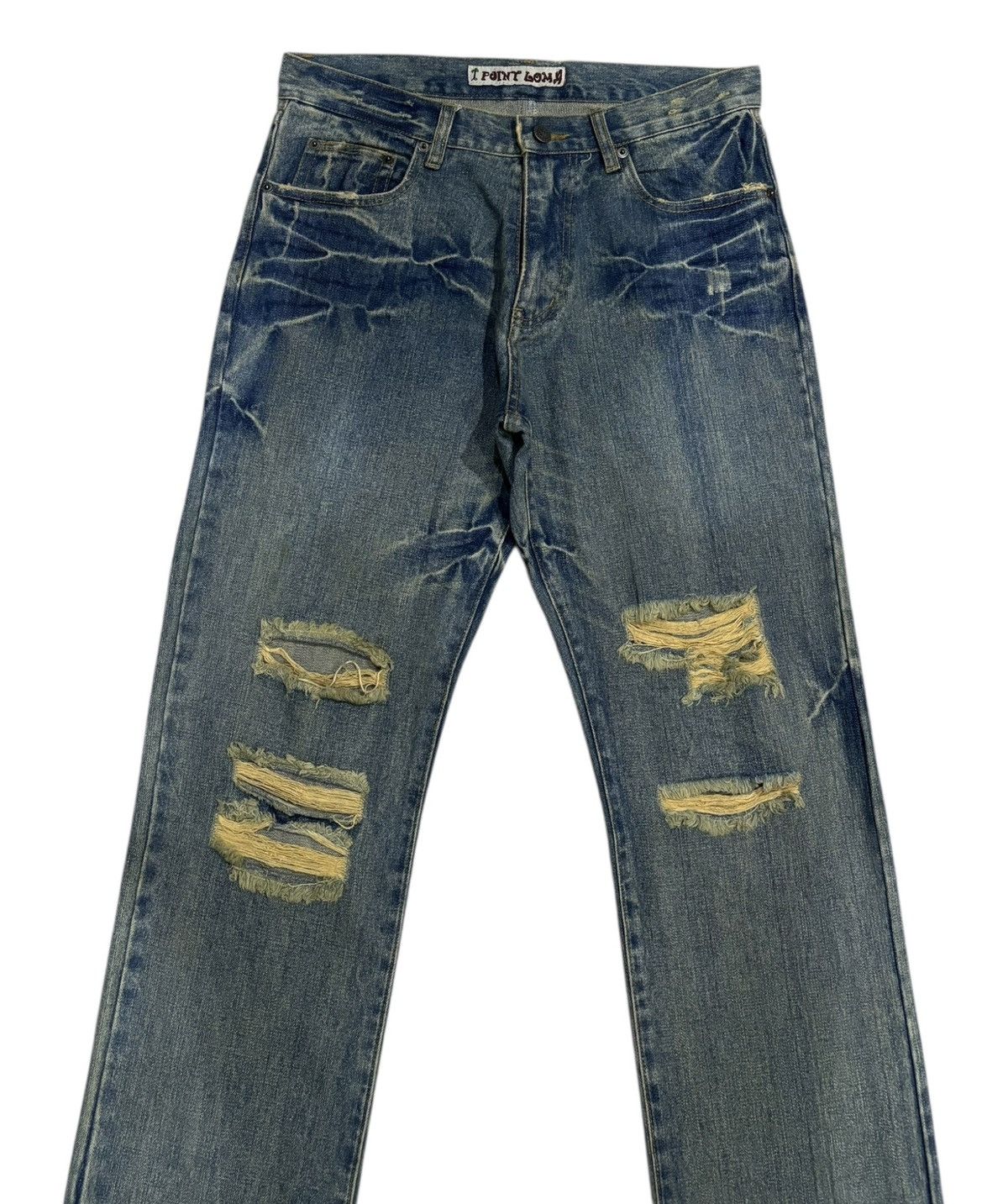 Gosha Rubchinskiy × If Six Was Nine RARE🎌POINT LOMA ☮️ I❤️SURF DISTRESSED DENIM JEANS Size US 32 / EU 48 - 3 Thumbnail