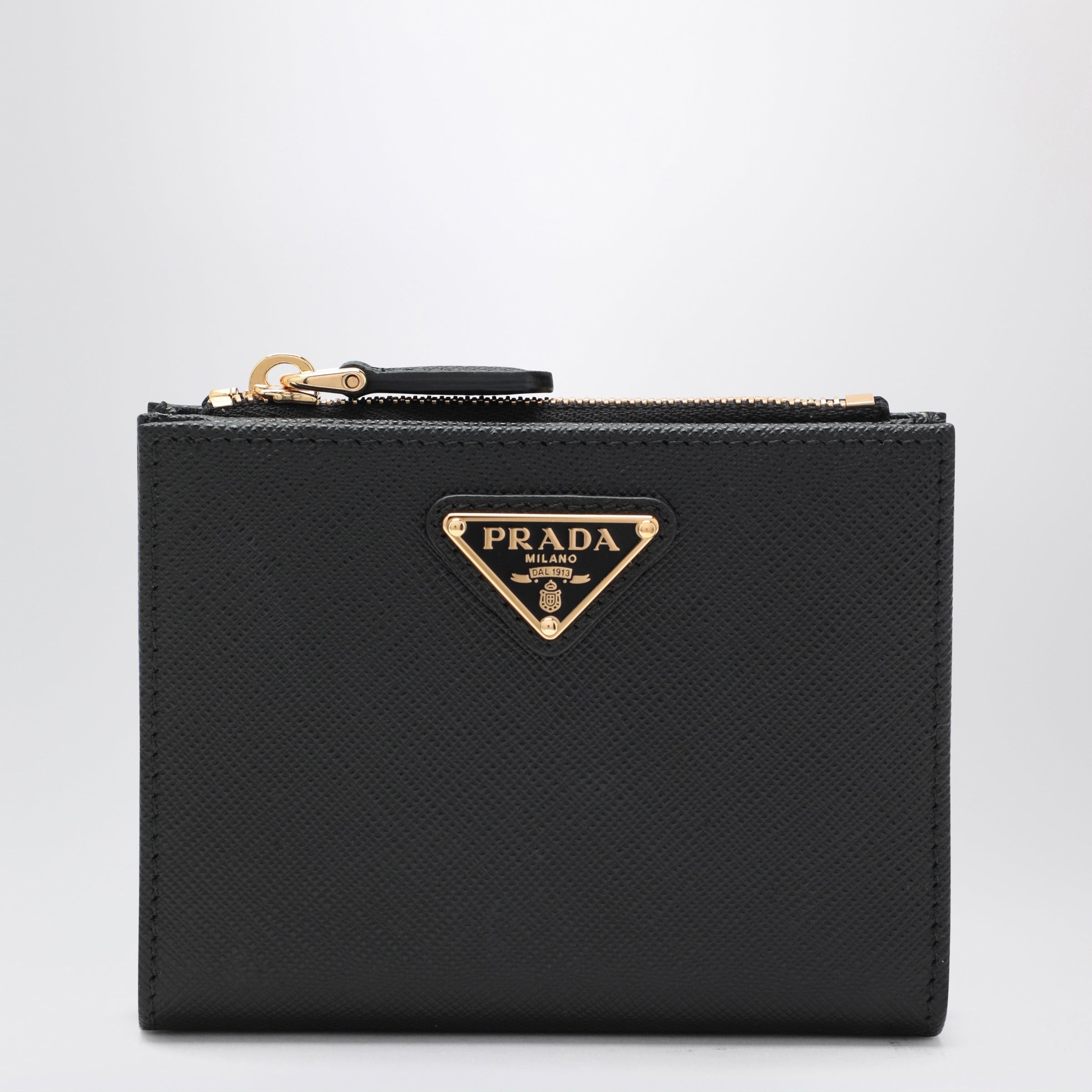 Prada Prada Black Saffiano Leather Wallet Size ONE SIZE - 1 Thumbnail