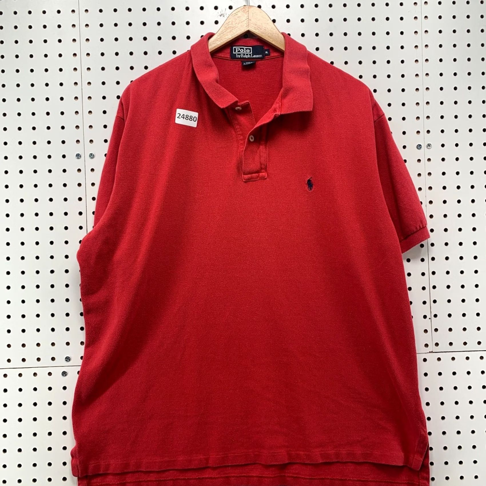 Polo Ralph Lauren VINTAGE Polo Ralph Lauren Collared Shirt Red Black Pony Mens XL Short Sleeve Size US XL / EU 56 / 4 - 2 Thumbnail