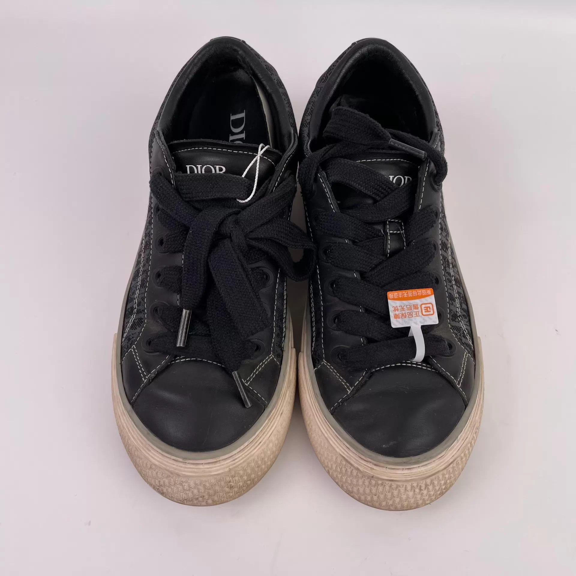 Dior Dior Side Logo Print Black & White Sneakers EUR 41 Size US 8 / EU 41 - 2 Thumbnail