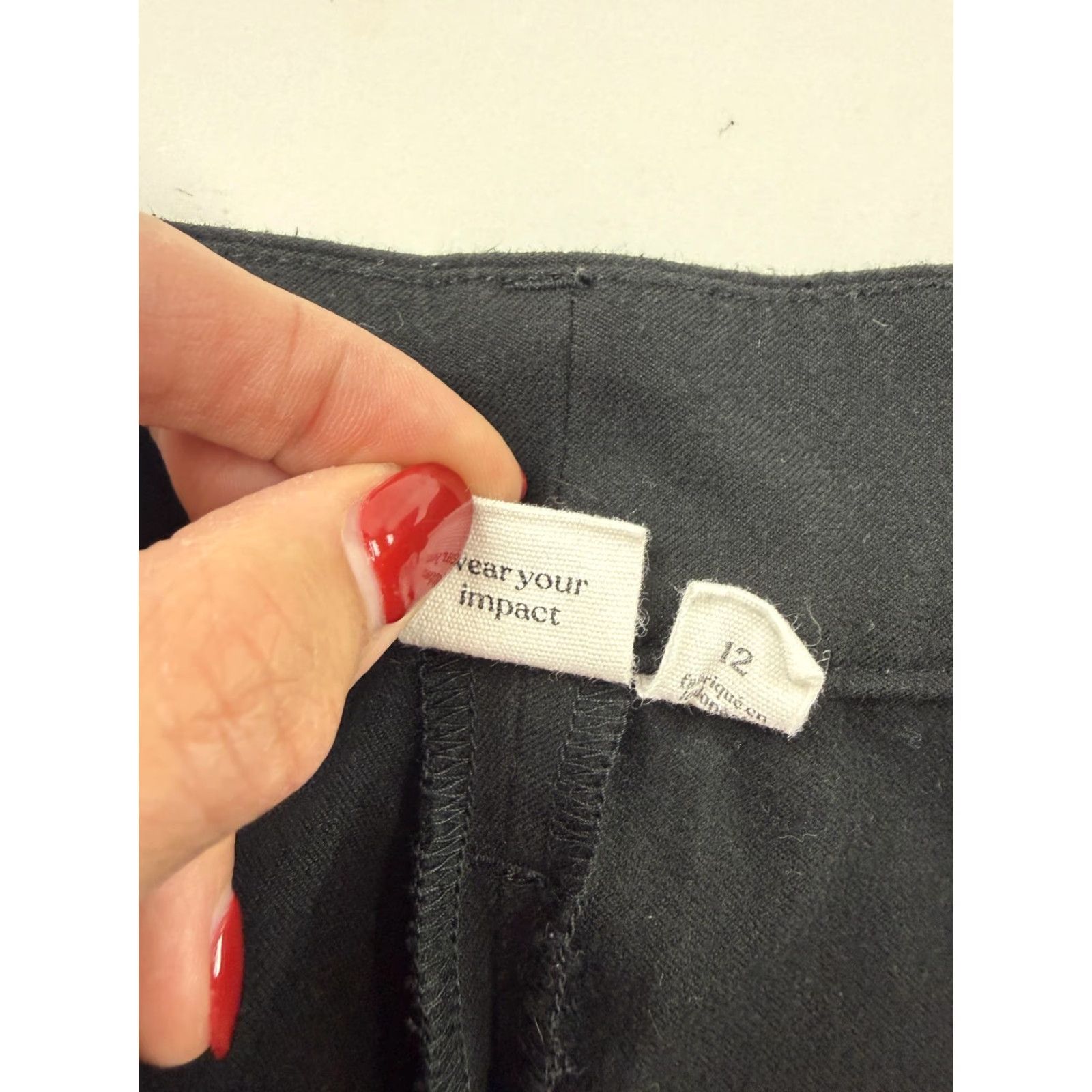 tentree tentree Pants Womens 12 Black Wide Leg Pleated Twill Stretch Dress Work Office Size 34" / US 12 / IT 48 - 5 Thumbnail