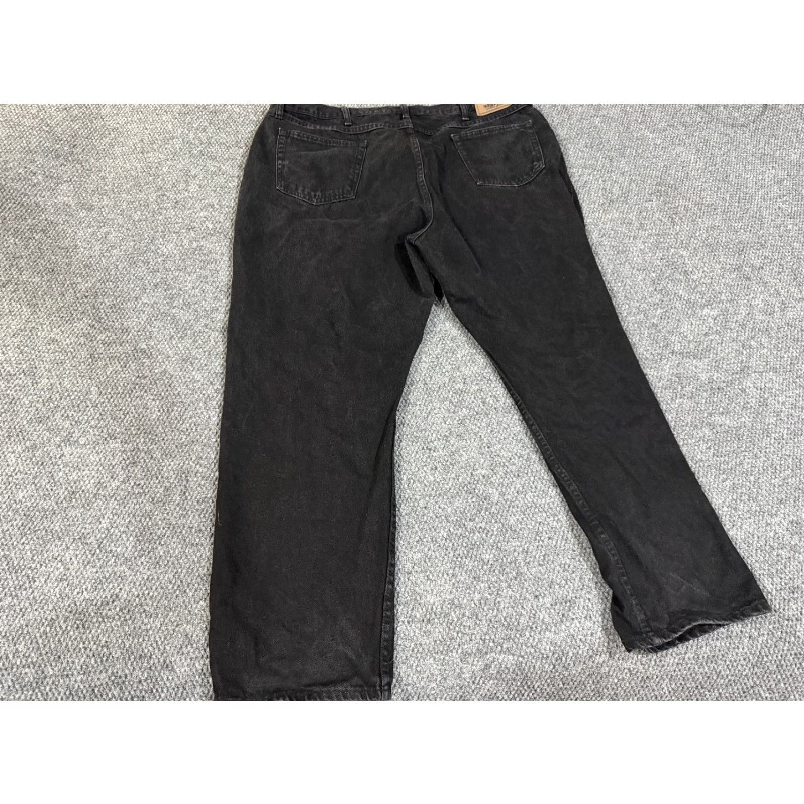 Wrangler Wrangler Jeans Mens 44x30 Black Relaxed Straight Leg Denim Pants Regular 5-Pocket Size US 44 / EU 60 - 5 Thumbnail