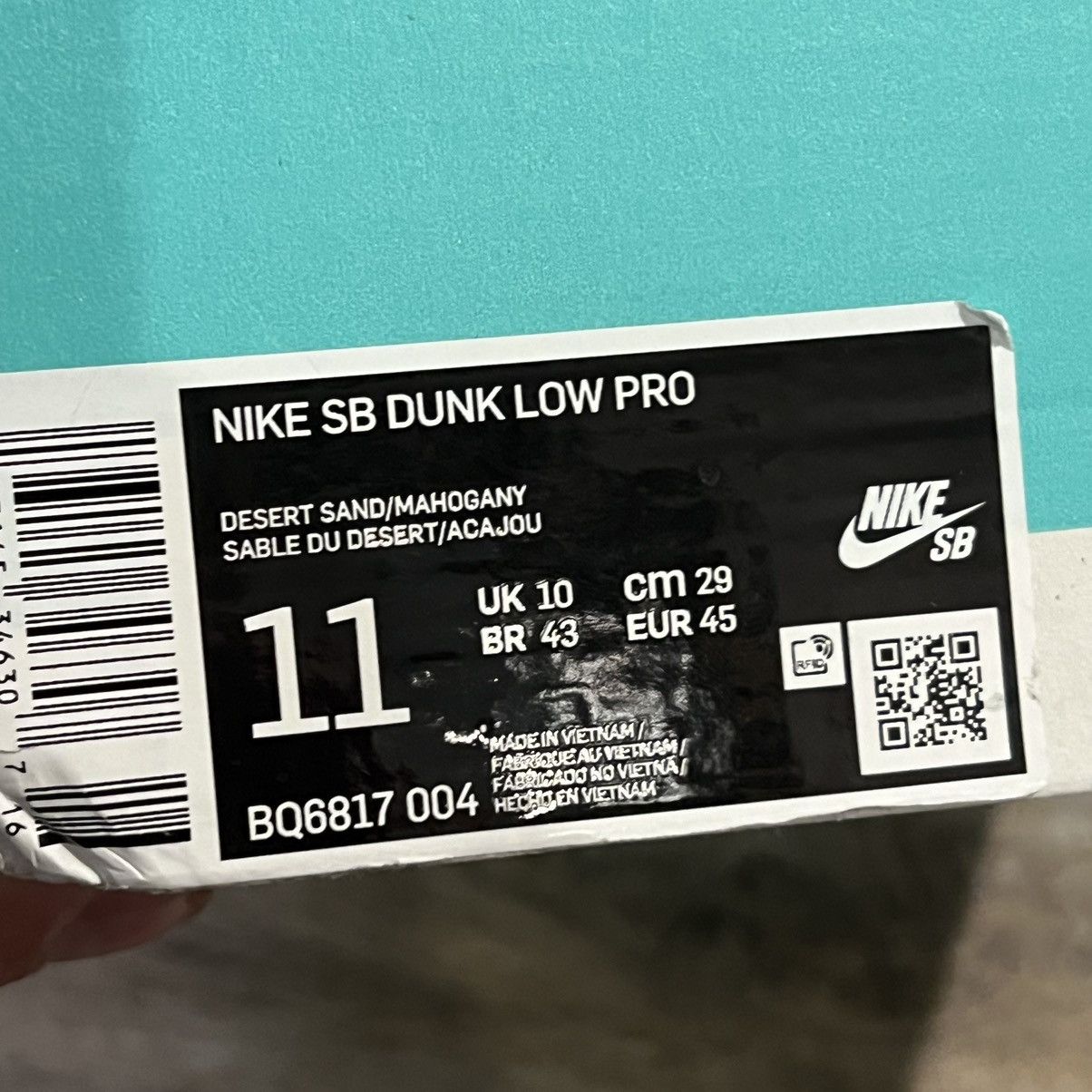 Nike Nike Sb Dunk Low Desert Sand Mahogany Size US 11 / EU 44 - 13 Thumbnail