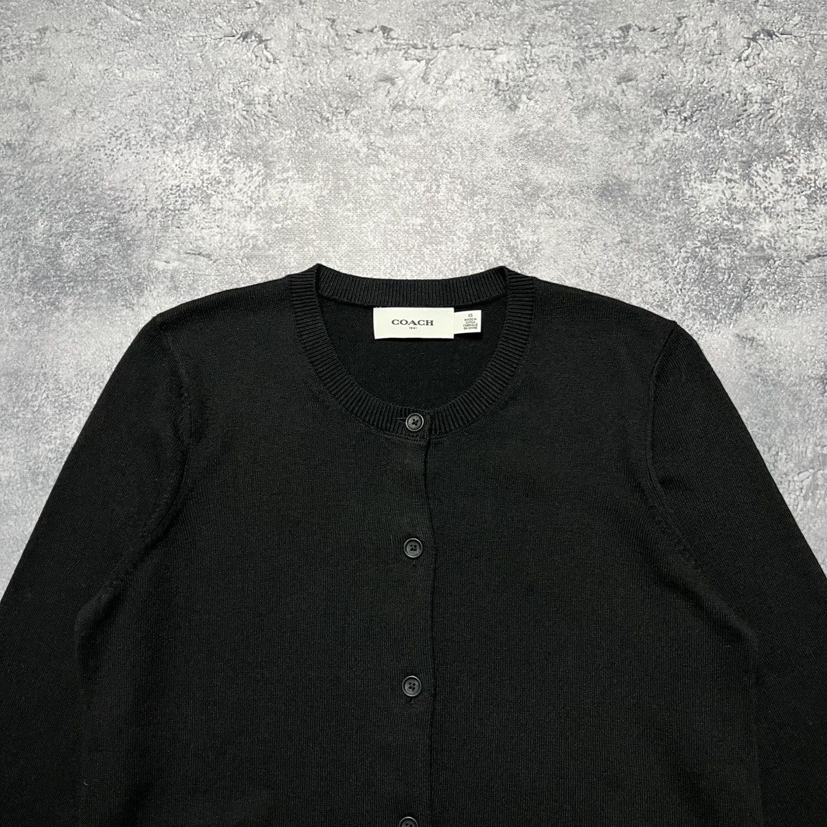 Coach Coach Black Cardigan Sweater Luxury Designer Size XS / US 0-2 / IT 36-38 - 2 Thumbnail