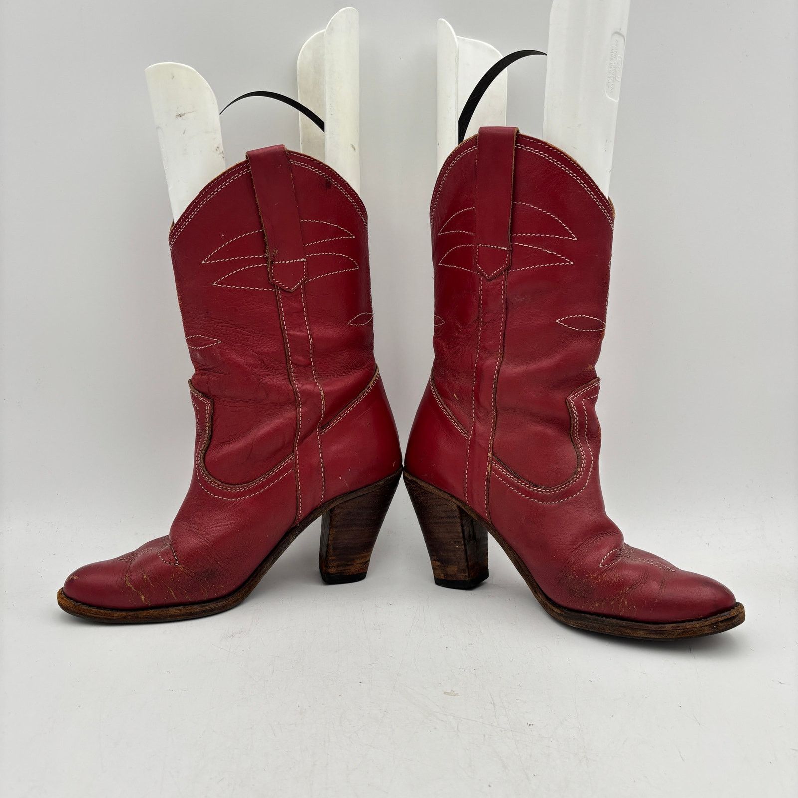 Vintage Vintage Cowboy Western Heeled Red Boots Bootie Women's 8 Size US 8 / IT 38 - 6 Thumbnail