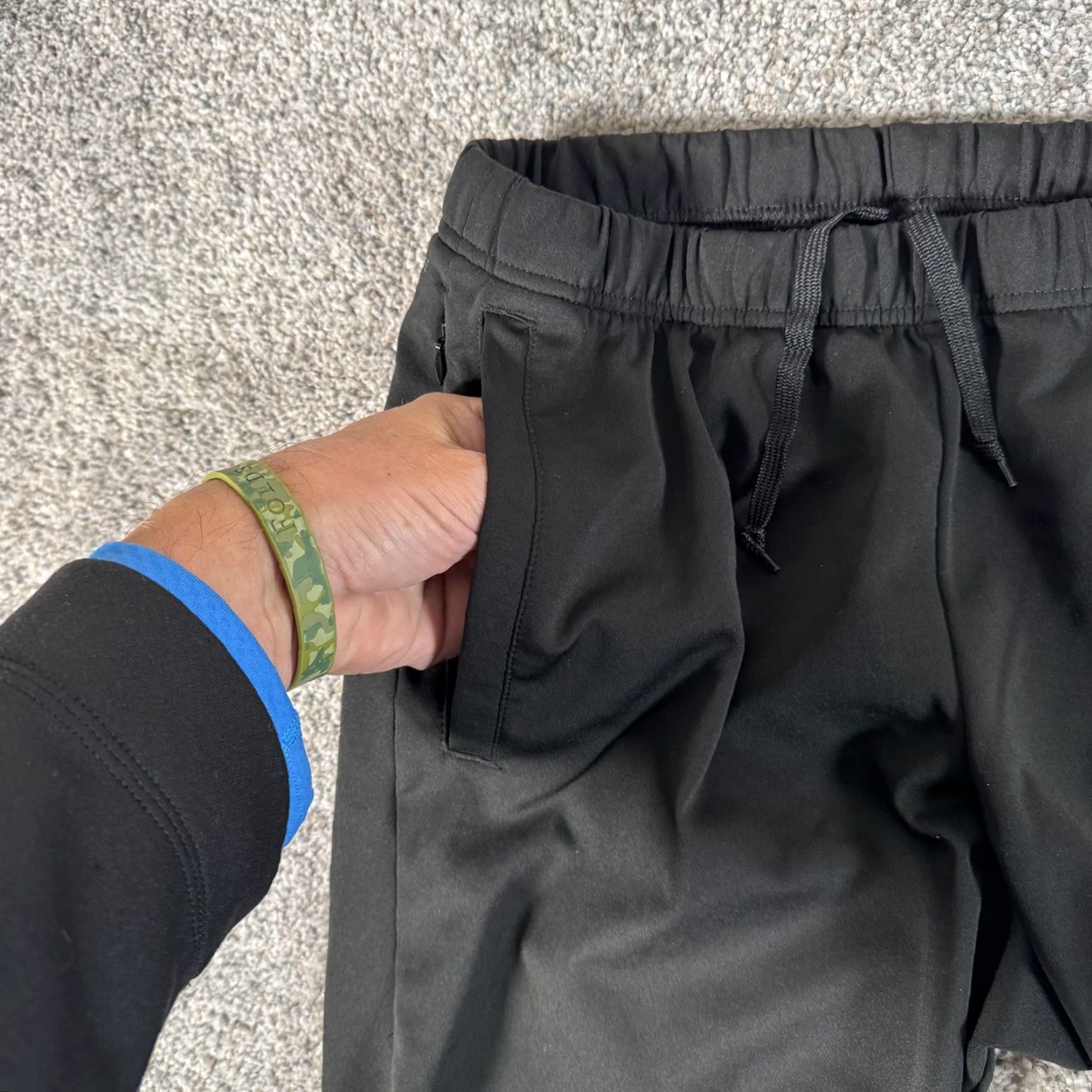 Adidas Adidas Energy Running Pants Black Small Climalite 3-Stripes Zip Pocket Gym Athleisure Womens Size 28" / US 6 / IT 42 - 6 Thumbnail