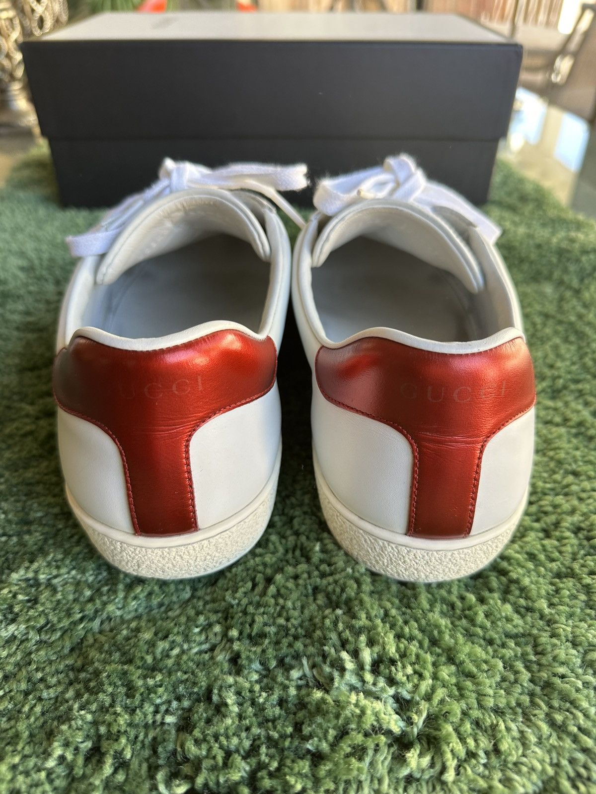 Gucci Gucci Ace Stripe Ivory “White Red Black” US size 11 Size US 11 / EU 44 - 4 Thumbnail