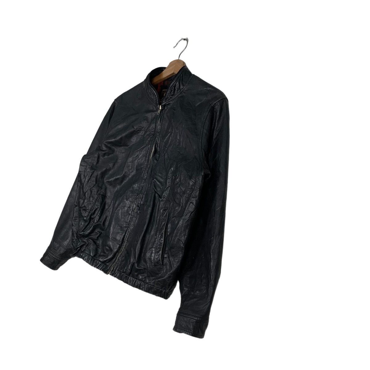 Japanese Brand 90's PROS LEATHER WEAR Tartan Lined Leather Jacket #0058-C4 Size US L / EU 52-54 / 3 - 2 Thumbnail