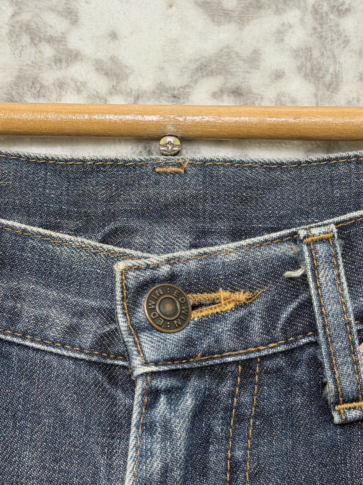 Edwin Vintage Edwin 503 Regular Distressed Fade Japanese Denim Size US 29 - 8 Thumbnail