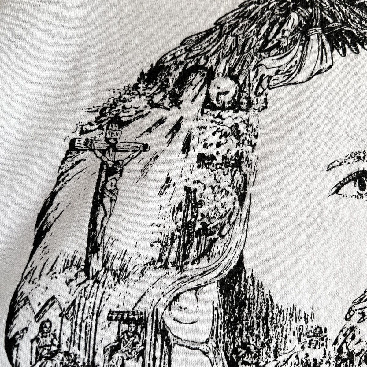 Fruit Of The Loom VTG ‘90s Statement “Father Forgive Them” Jesus Art Tee Shirt Size US L / EU 52-54 / 3 - 10 Thumbnail