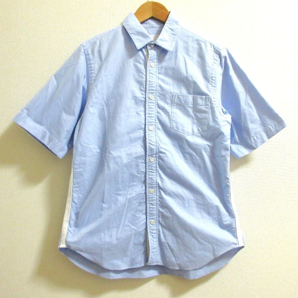 Sacai Sacai Side Line Short Sleeve Shirt Cotton Tops 18-01567M DUTY FREE for USA
