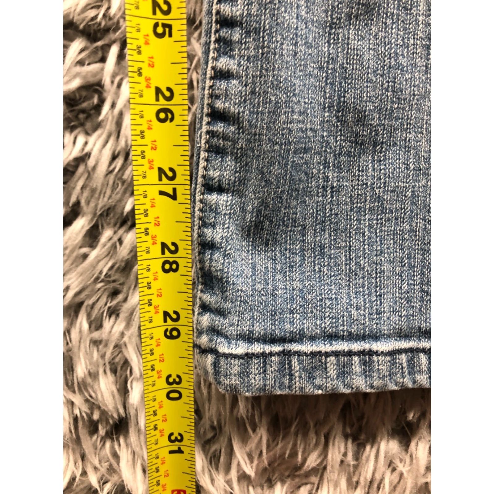 Vintage Chico's Platinum Straight Jeans Size 1 Womens Medium Wash Blue Denim 5-Pocket Regular Rise Belts Loops Zip Inseam 31 Brand Chico's Size 25" / US 0 / IT 36 - 3 Thumbnail
