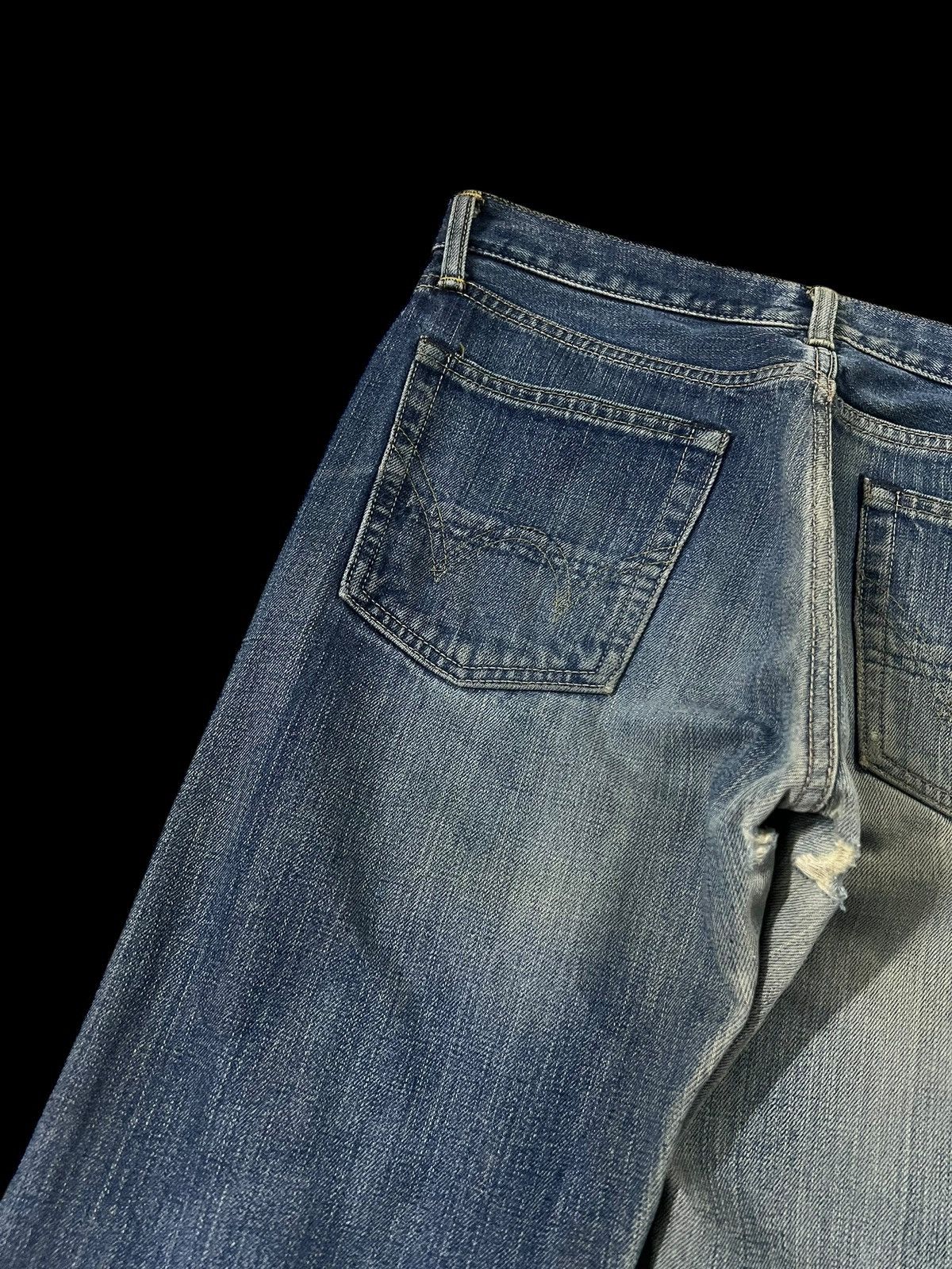 Edwin Vintage Edwin 505 Low Rize Selvedge Distress Mud Wash Jean Size US 31 - 16 Thumbnail