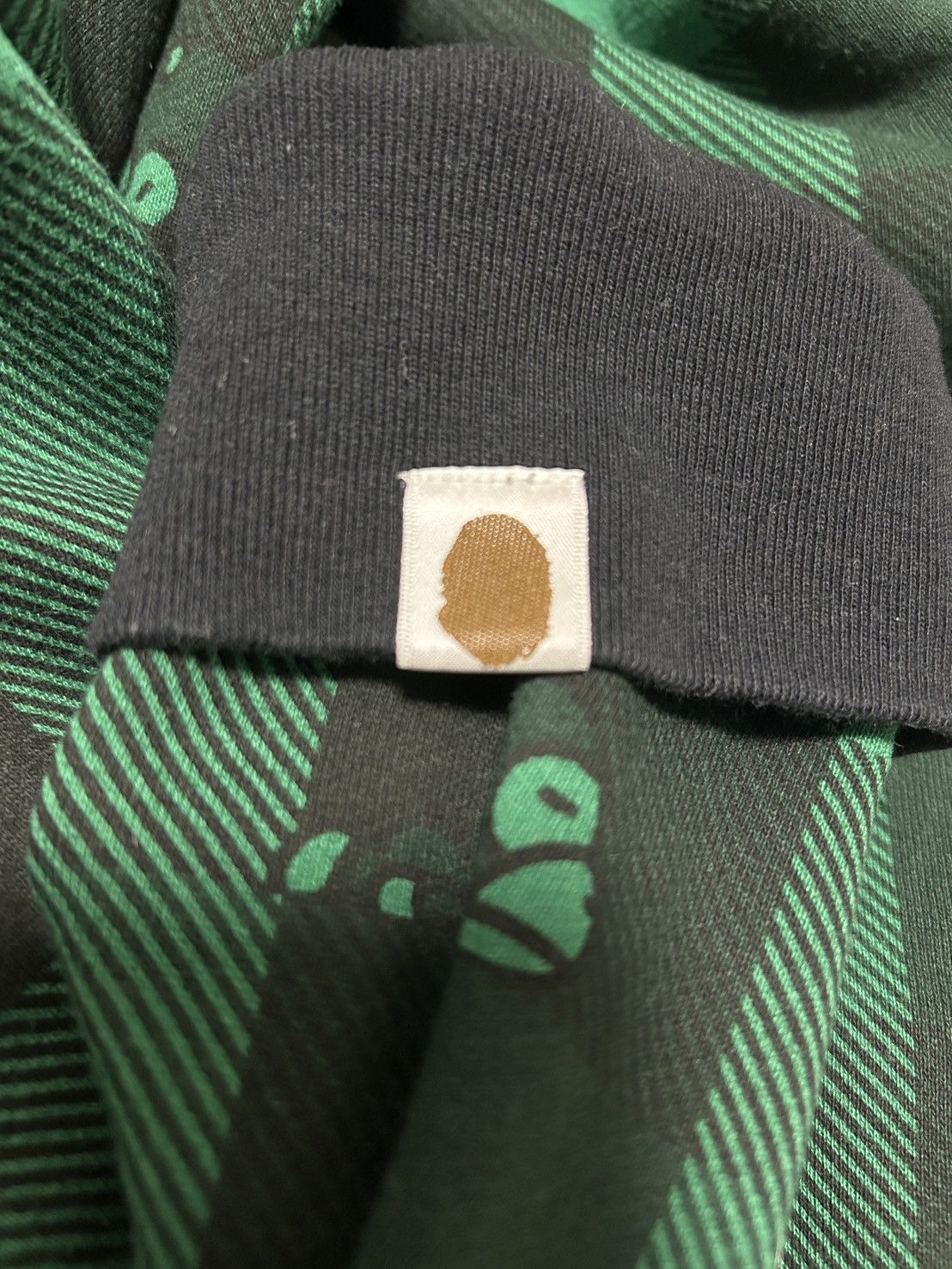 Bape Y2K Bape Green Milo Shibuya Plaid check Full Zip Hoodie XL Size US XL / EU 56 / 4 - 8 Thumbnail
