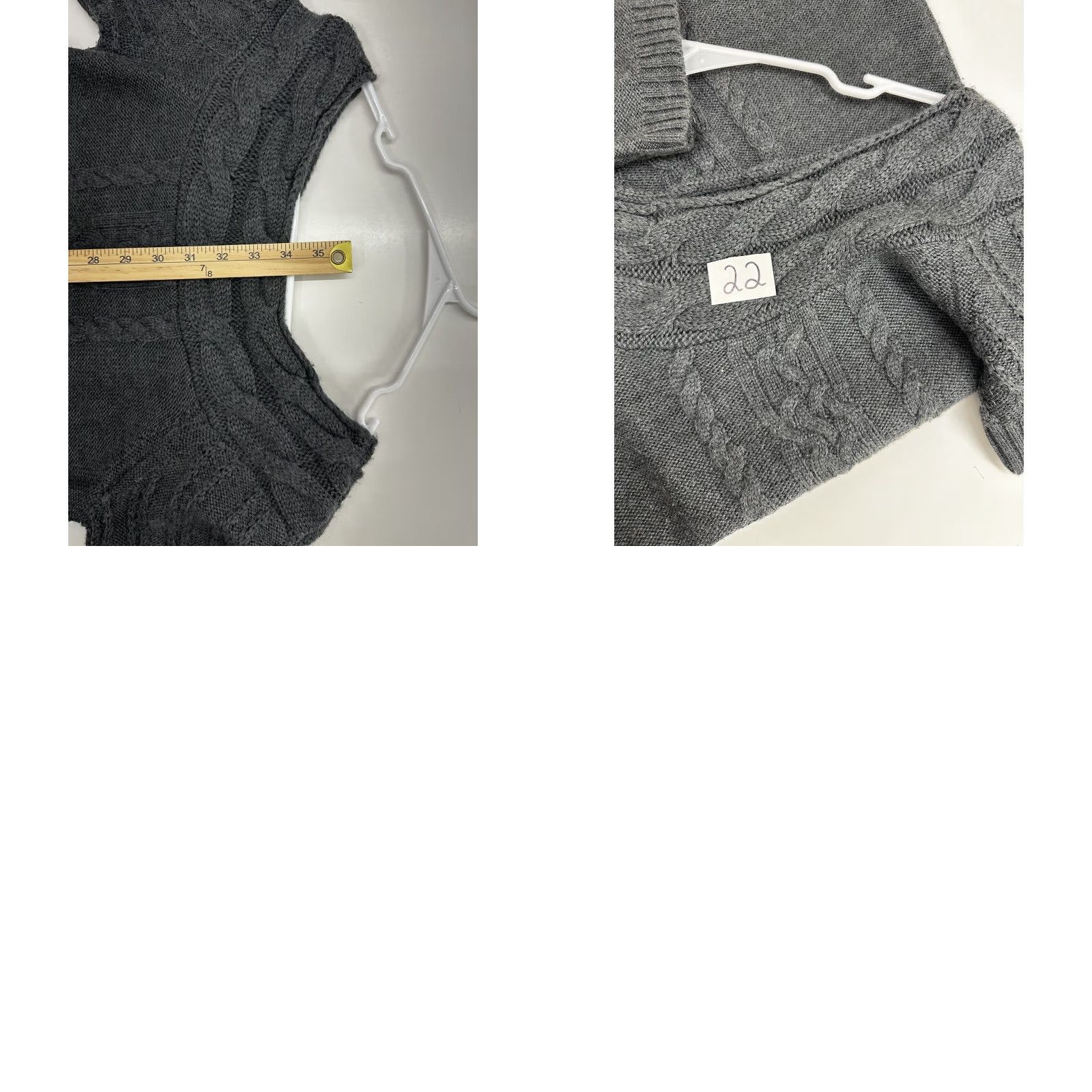 Calvin Klein Calvin Klein Womens Dress Small Gray Short Sleeve Cable Knit Sweater Dress Size S / US 4 / IT 40 - 8 Thumbnail